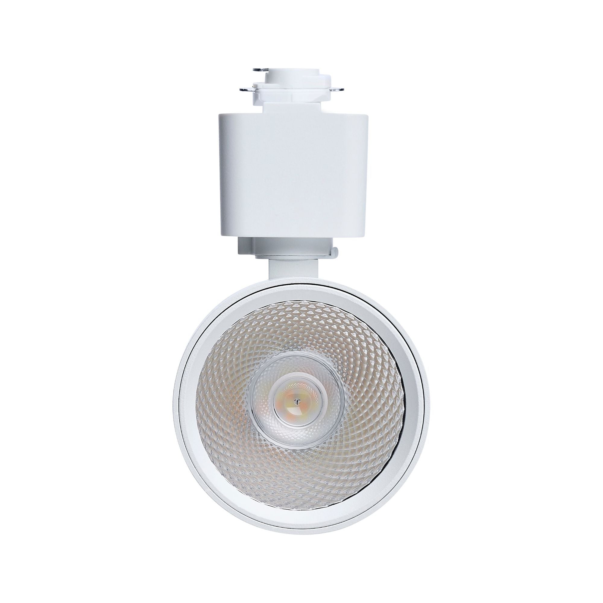 Satco Round Track Head, H-Type, White, Selectable CCT, 500 Lumens, 36° Beam Angle