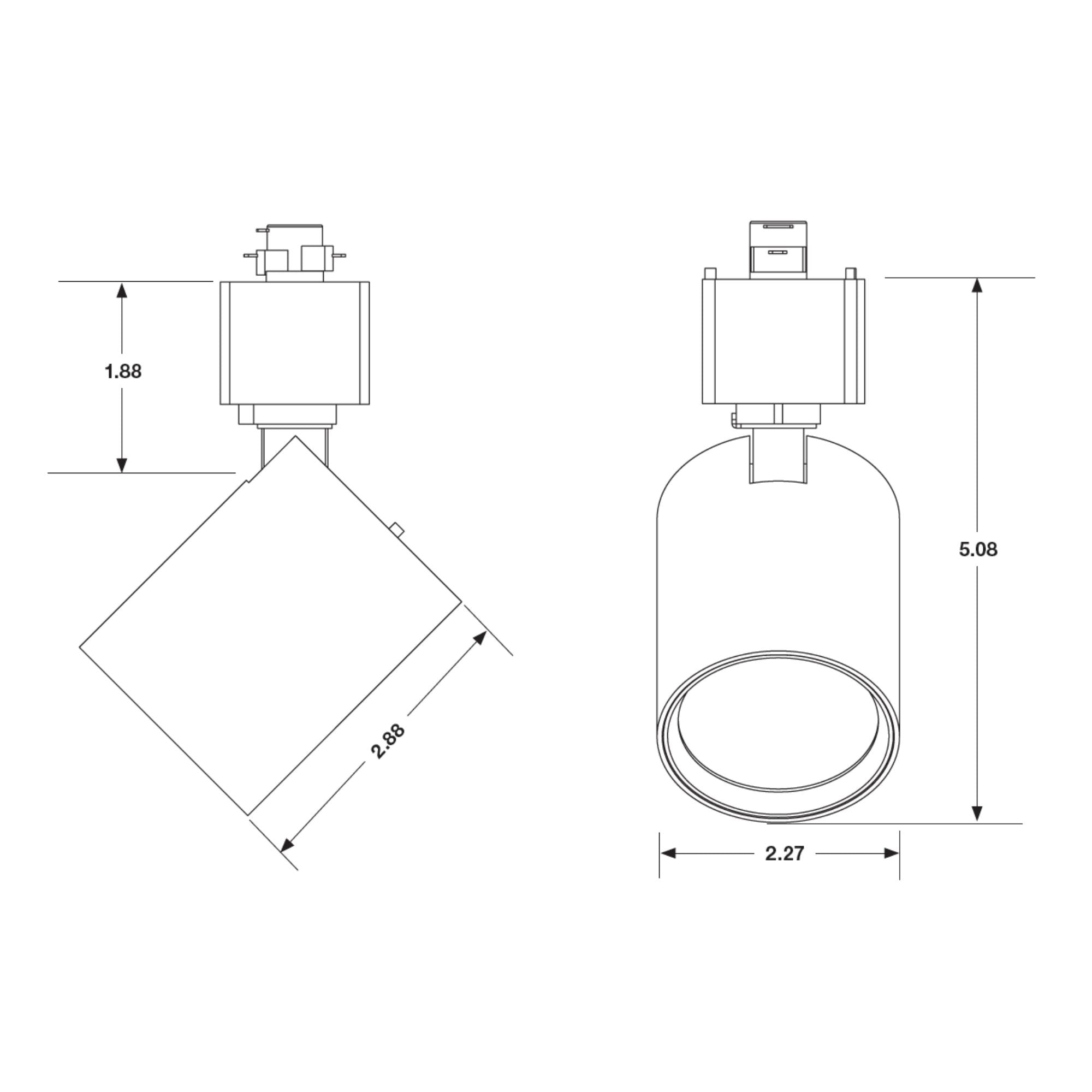 Satco Round Track Head, H-Type, White, Selectable CCT, 500 Lumens, 36° Beam Angle