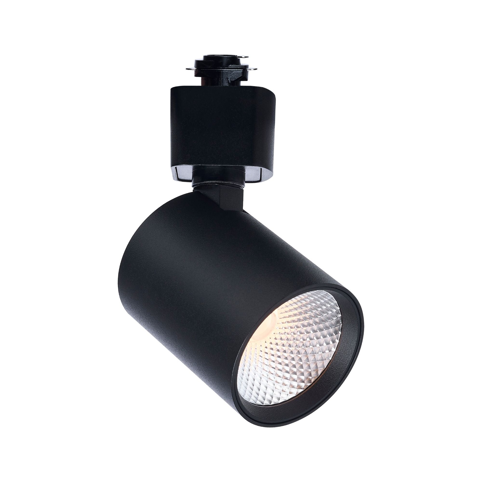 Satco Round Track Head, H-Type, Black, Selectable CCT, 500 Lumens, 36° Beam Angle
