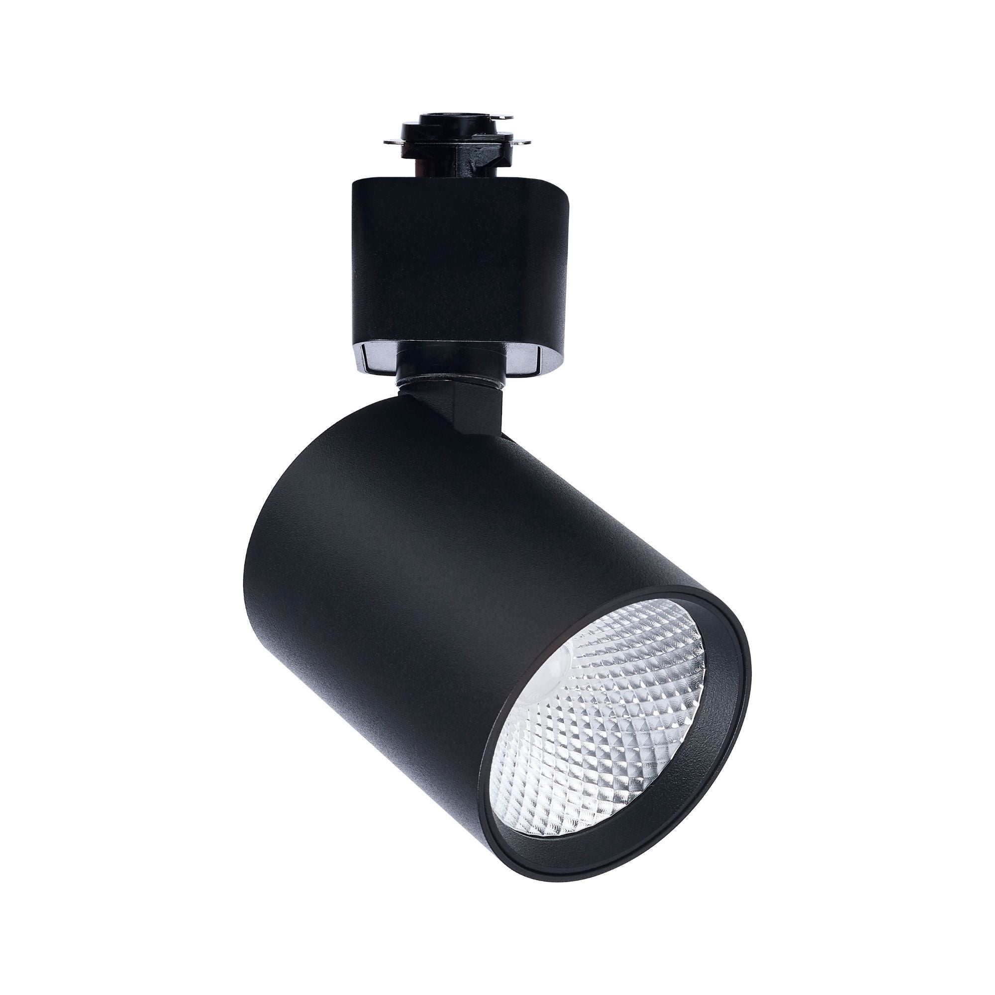Satco Round Track Head, H-Type, Black, Selectable CCT, 500 Lumens, 36° Beam Angle