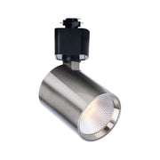 Satco Round Track Head, H-Type, Brushed Nickel, Selectable CCT, 500 Lumens, 36° Beam Angle