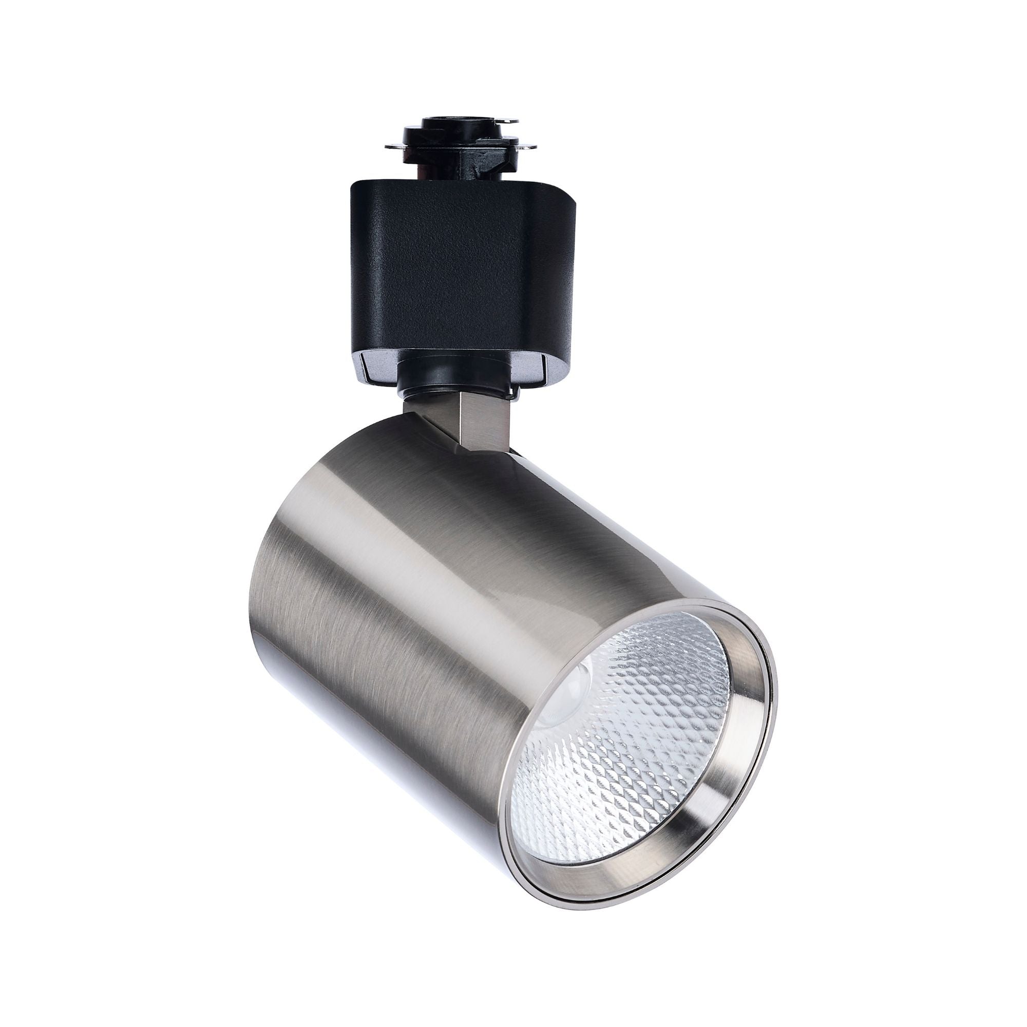 Satco Round Track Head, H-Type, Brushed Nickel, Selectable CCT, 500 Lumens, 36° Beam Angle