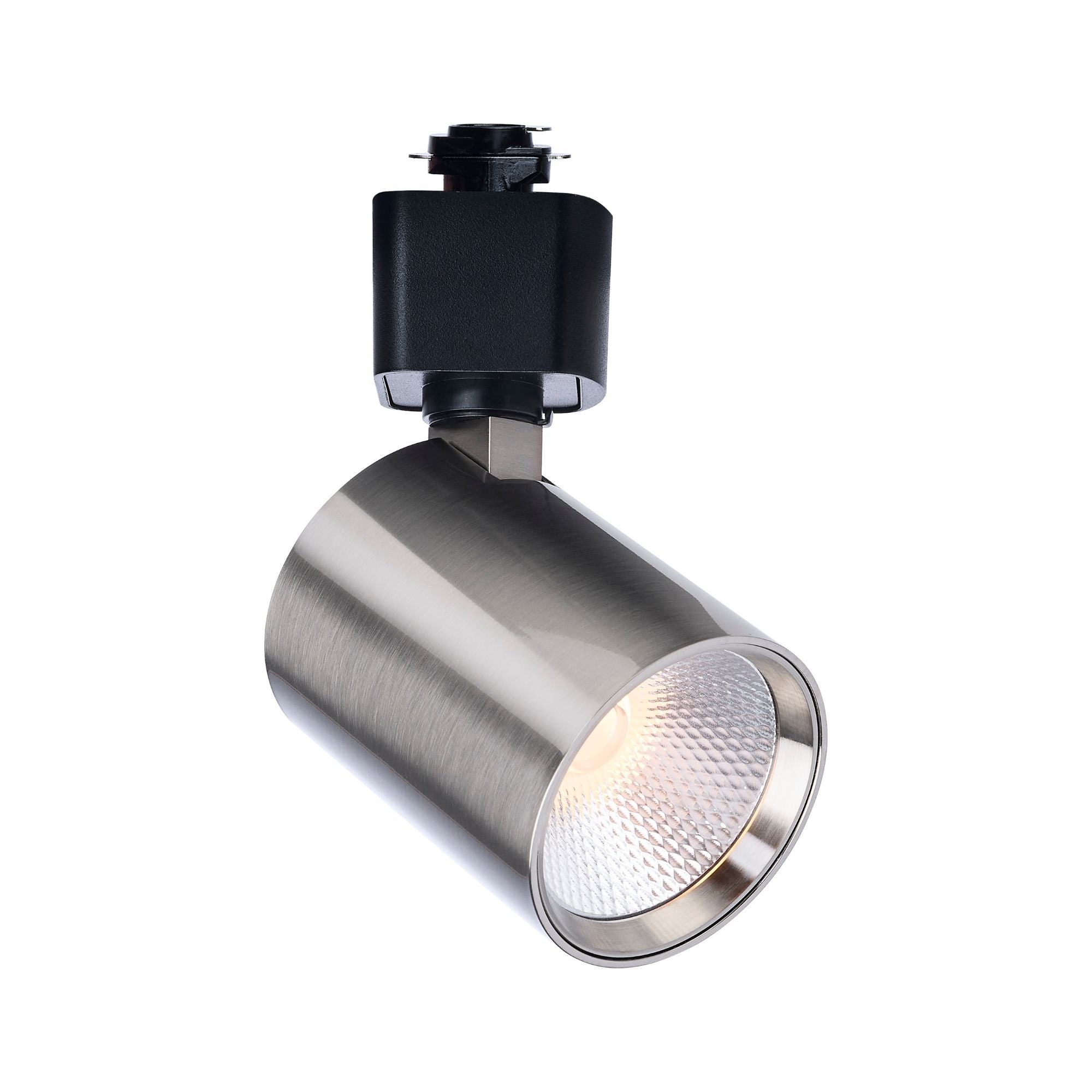 Satco Round Track Head, H-Type, Brushed Nickel, Selectable CCT, 500 Lumens, 48° Beam Angle