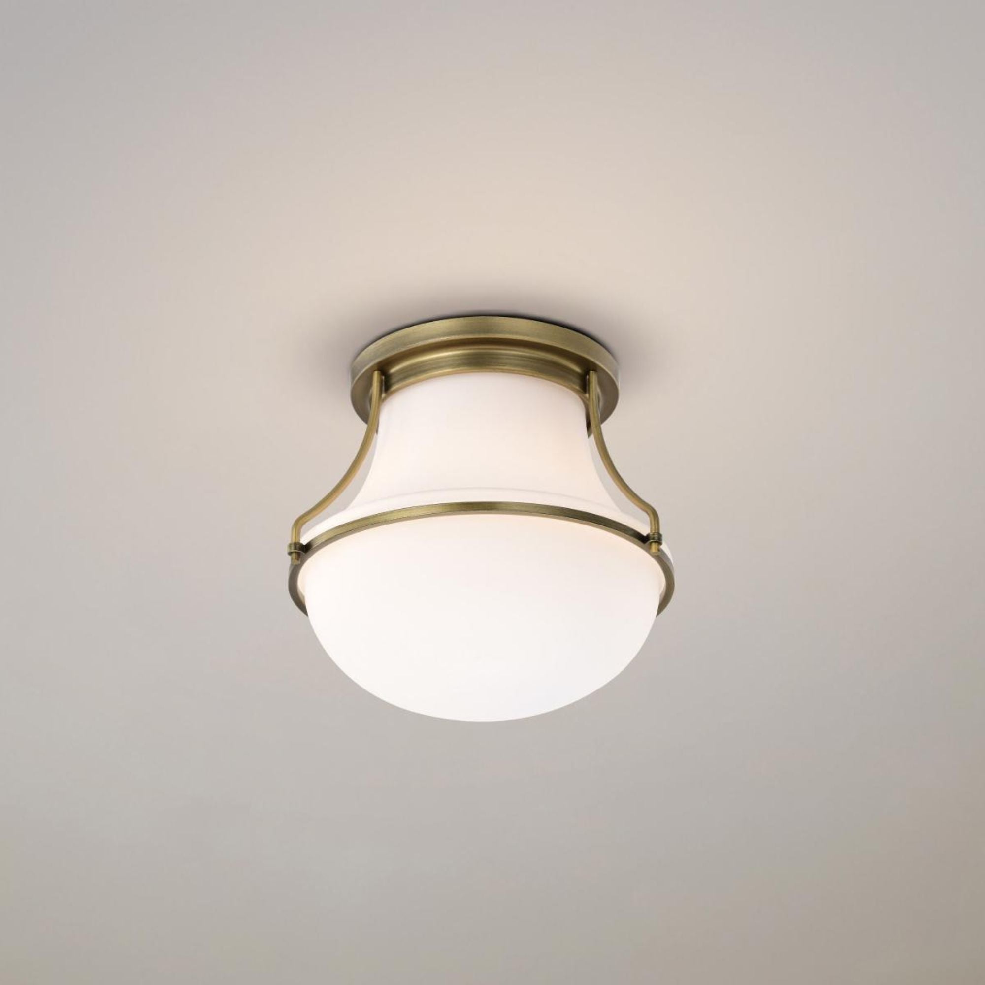 Valdora 10" Flush Mount, Natural Brass Finish