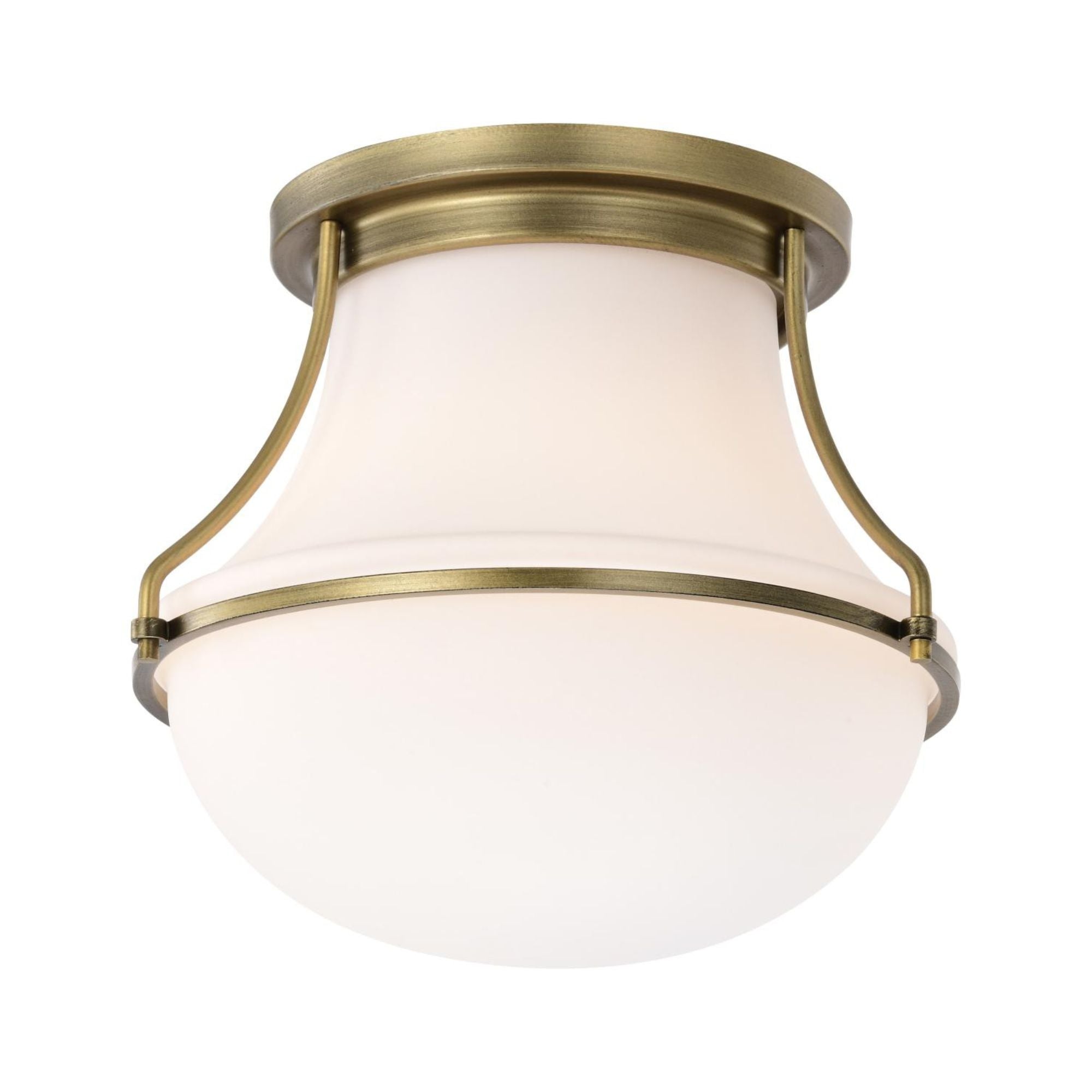 Valdora 10" Flush Mount, Natural Brass Finish