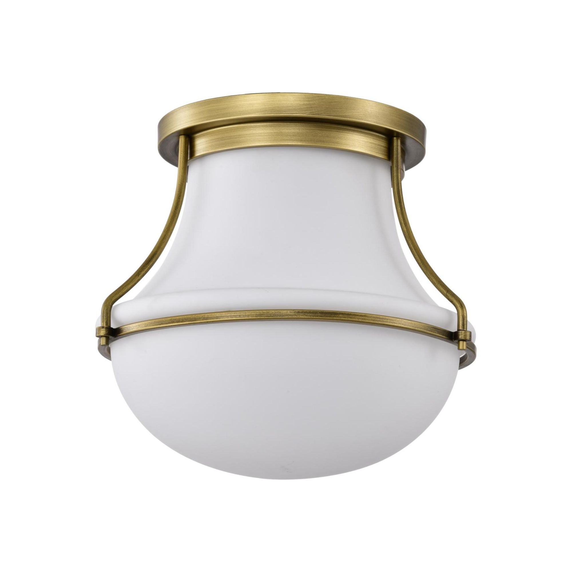 Valdora 14" Flush Mount, Natural Brass Finish
