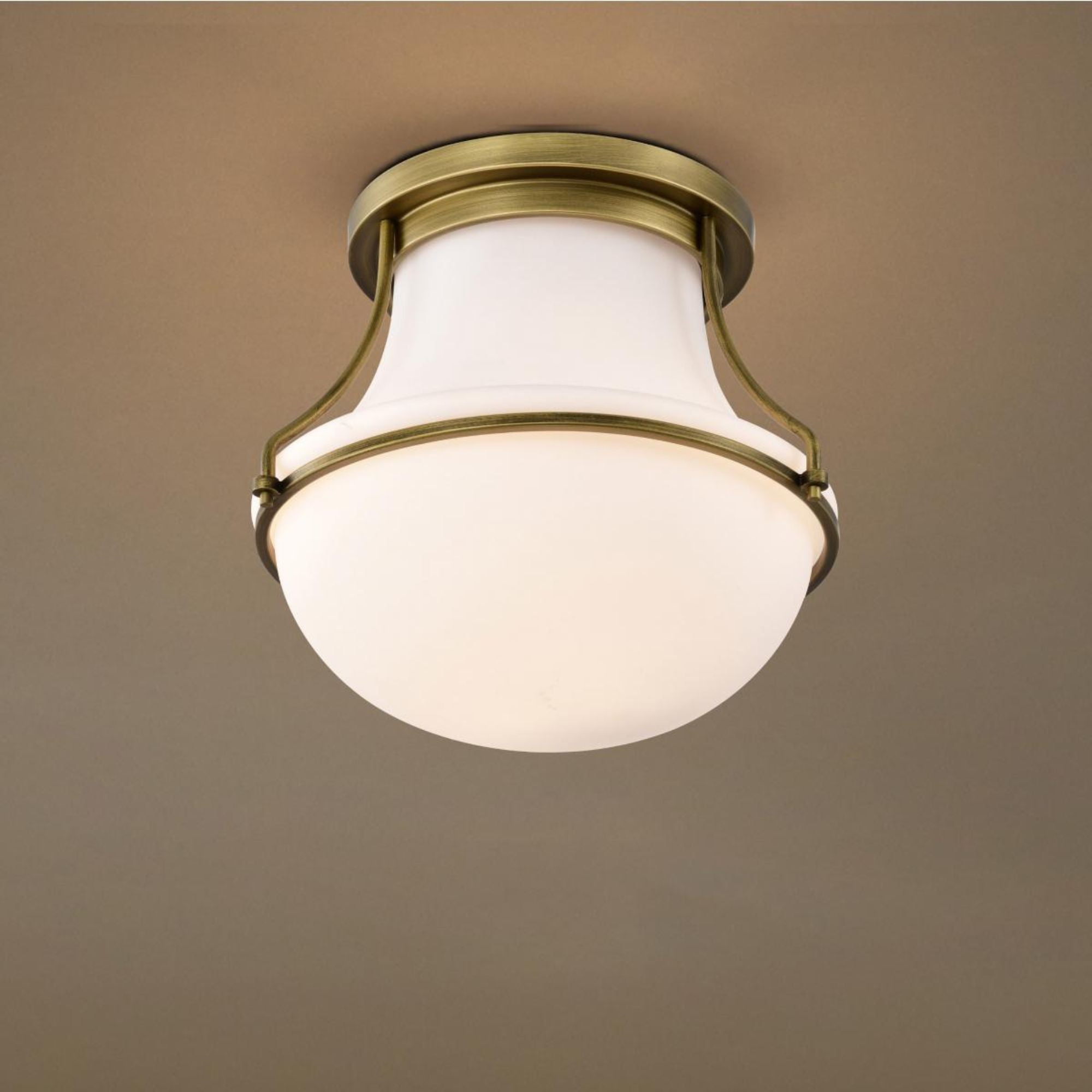 Valdora 14" Flush Mount, Natural Brass Finish