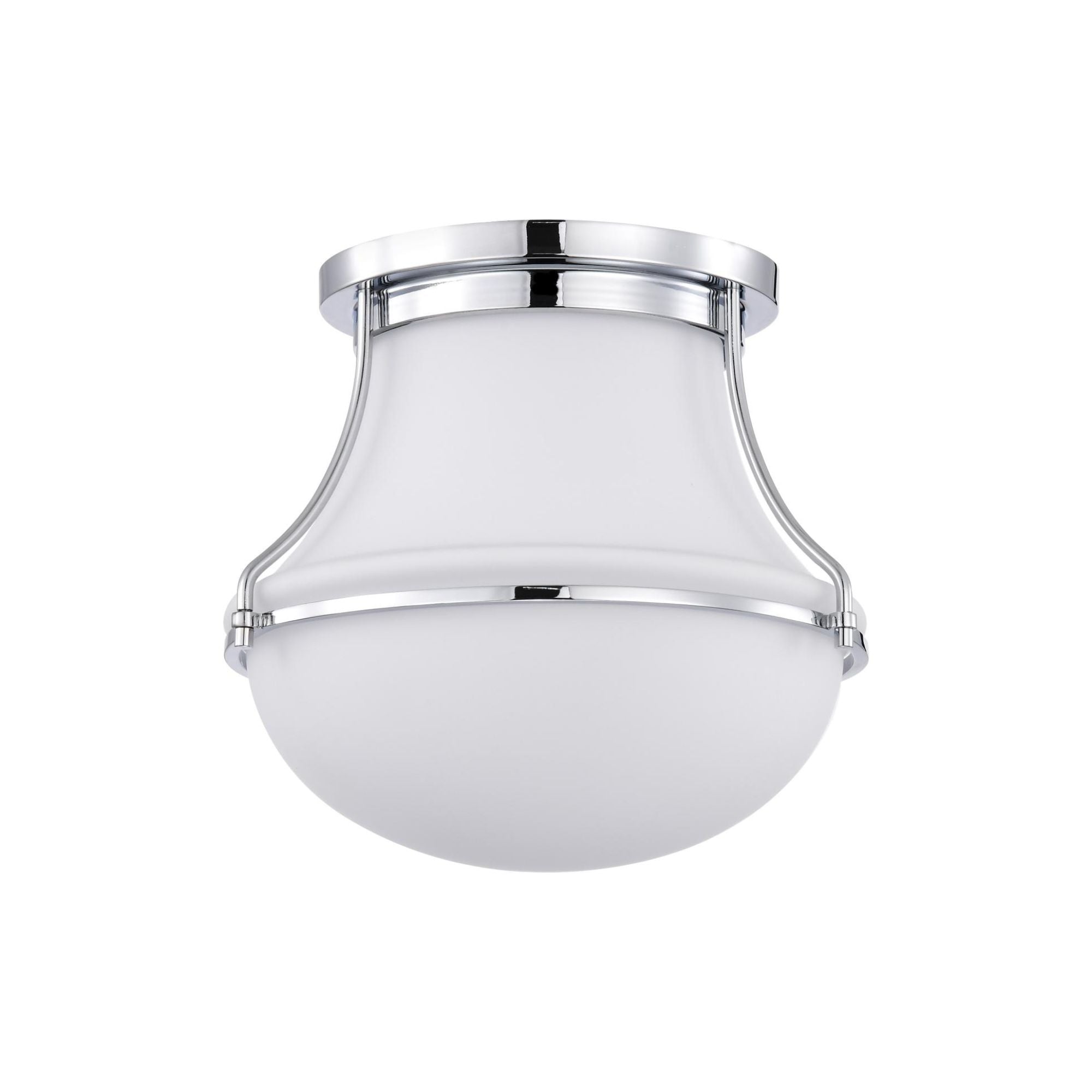Valdora 10" Flush Mount, Polished Nickel Finish