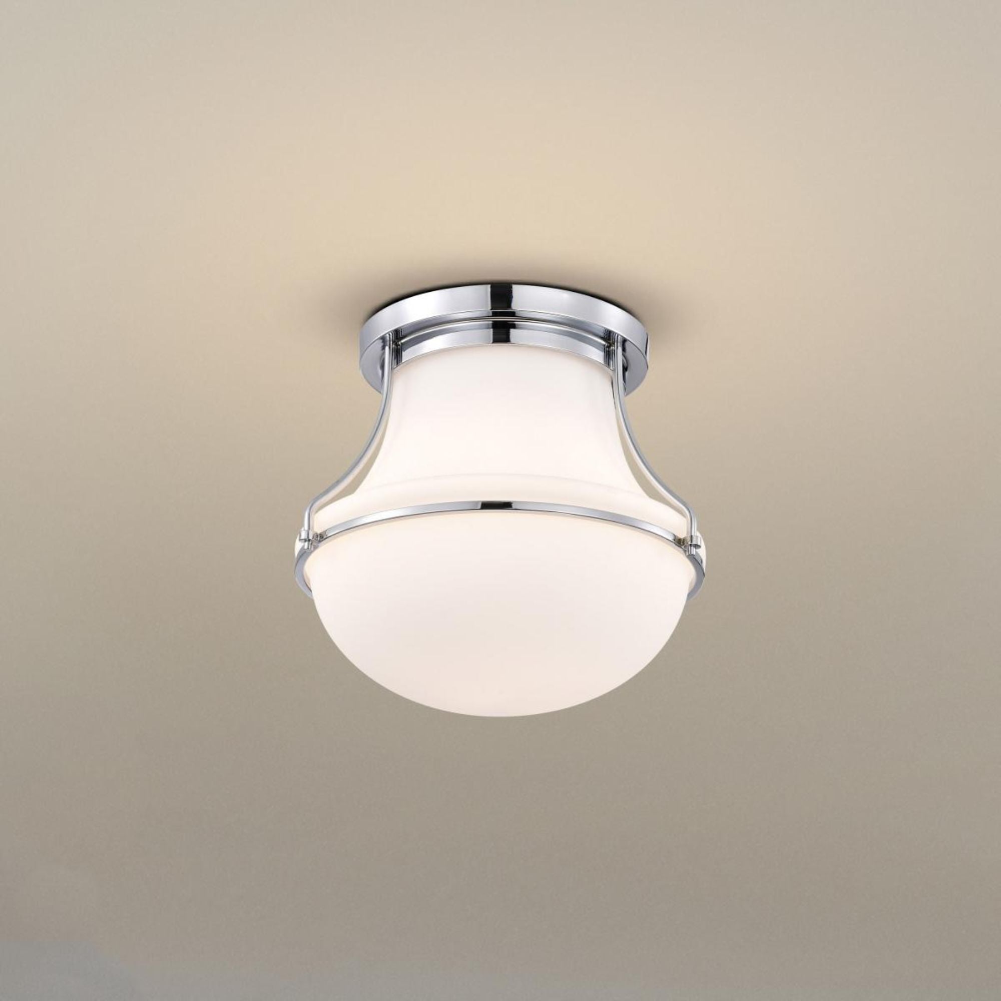 Valdora 10" Flush Mount, Polished Nickel Finish