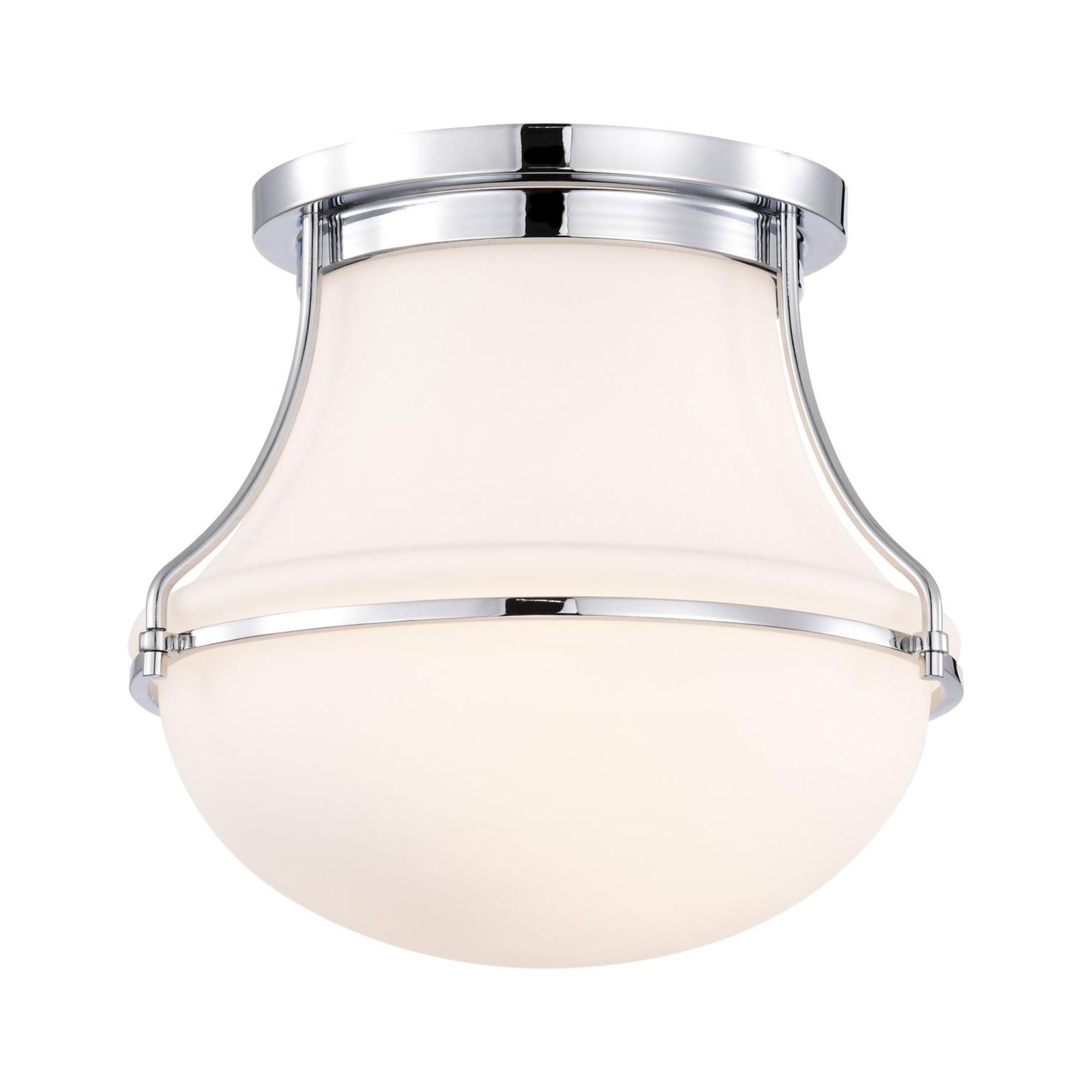 Valdora 10" Flush Mount, Polished Nickel Finish