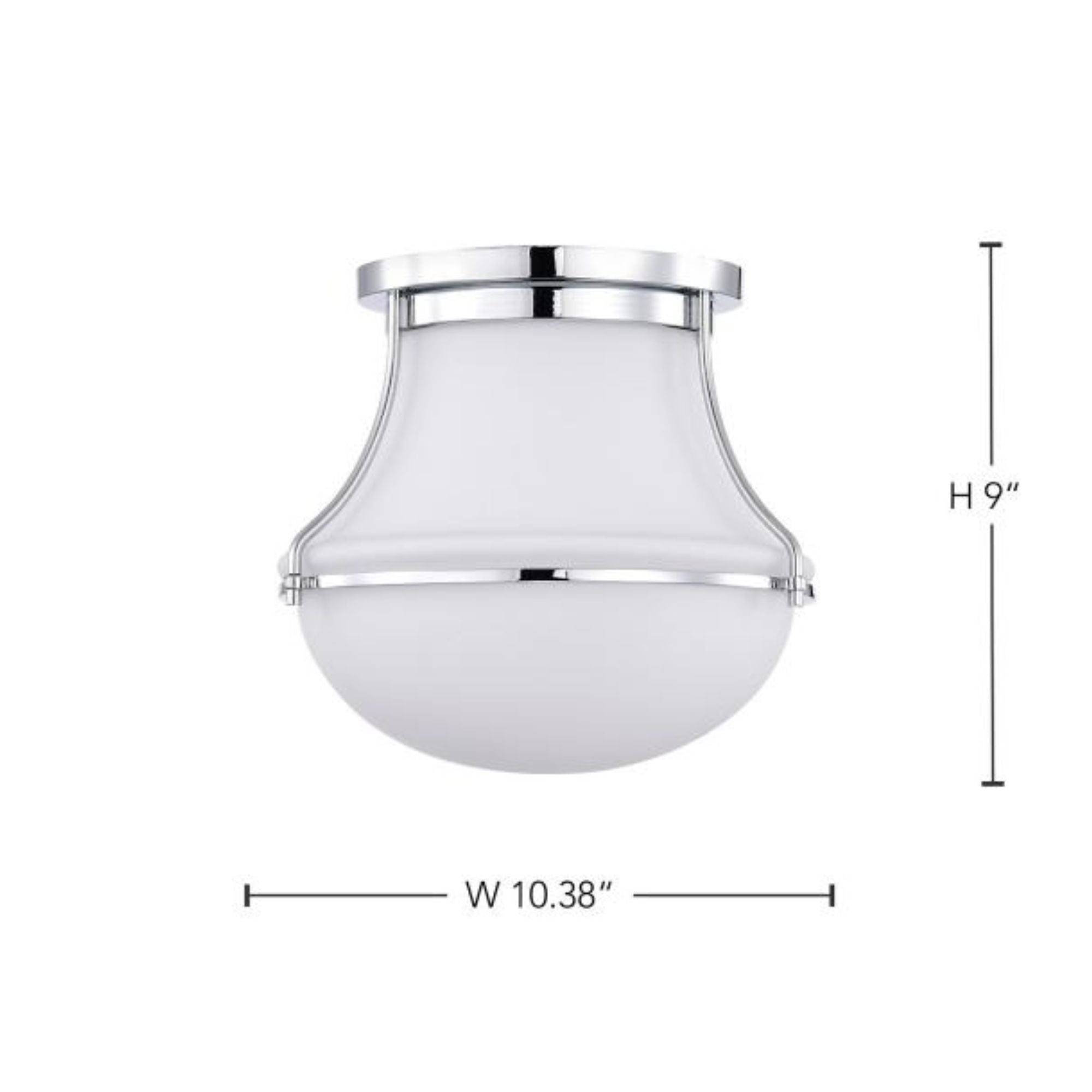 Valdora 10" Flush Mount, Polished Nickel Finish