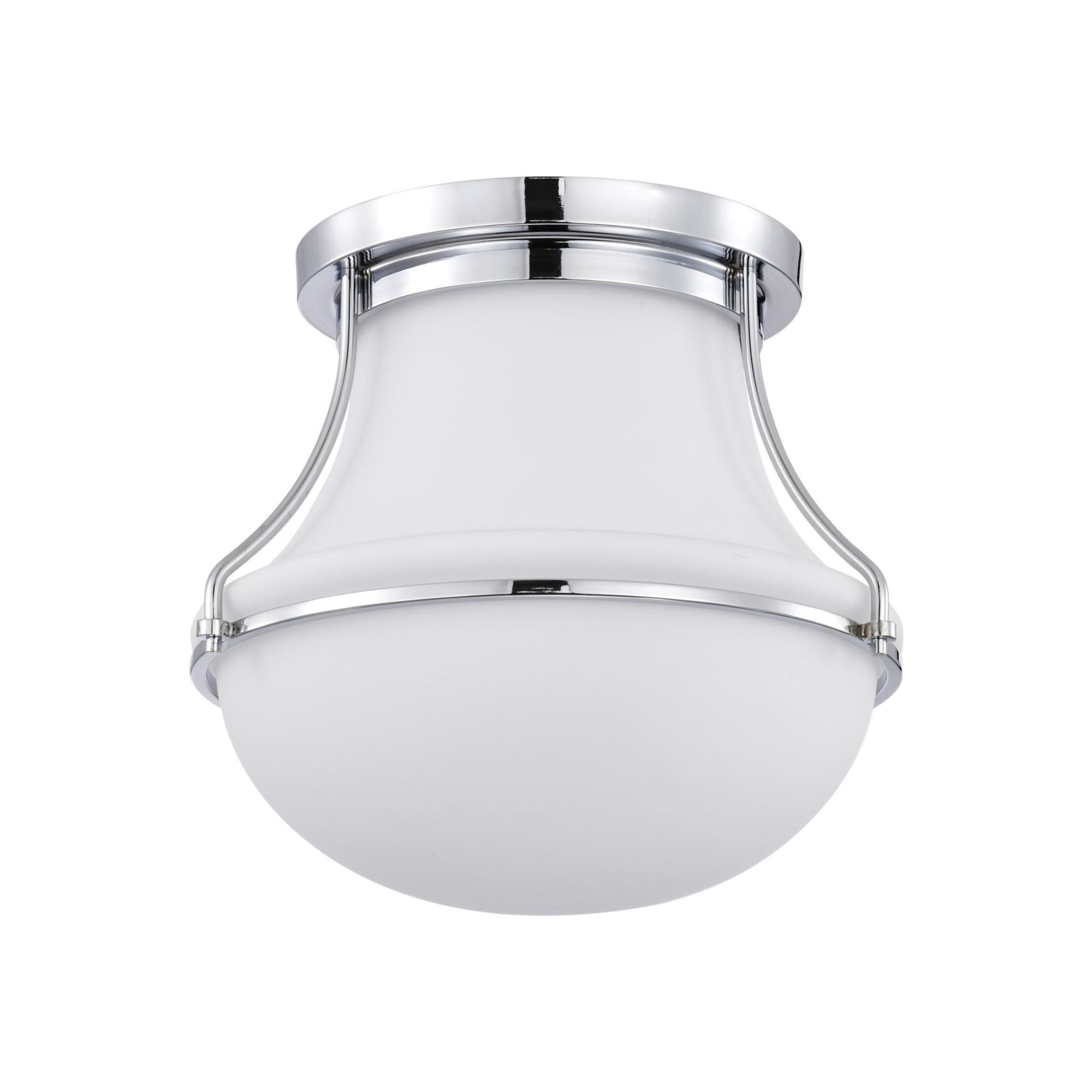 Valdora 14" Flush Mount, Polished Nickel Finish