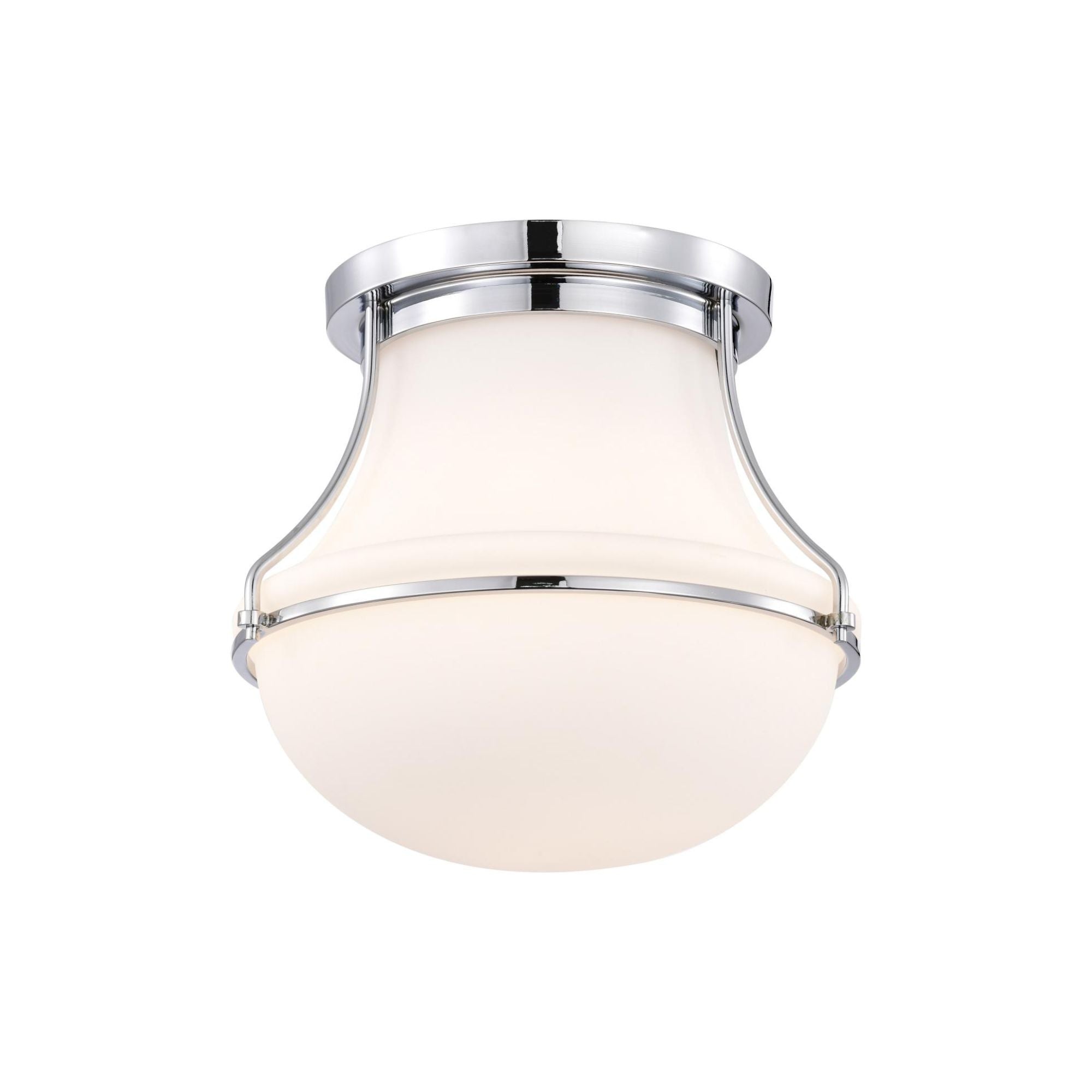 Valdora 14" Flush Mount, Polished Nickel Finish