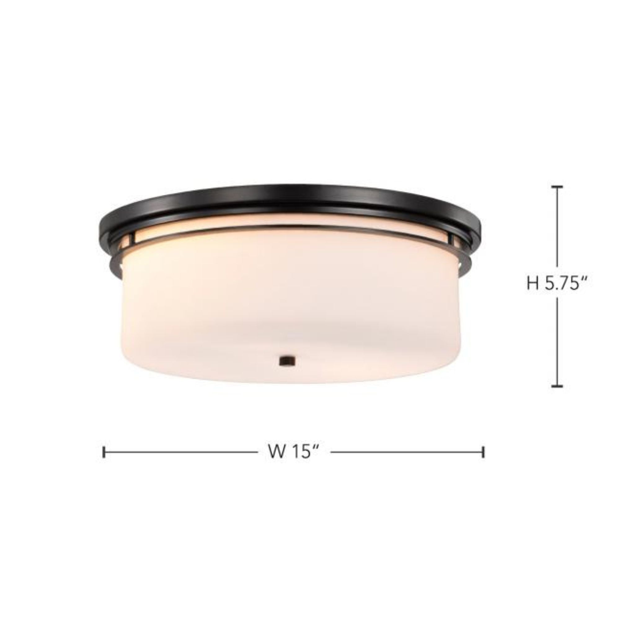 Warren 24" 2 Lights Flush Mount, Gun Metal Finish