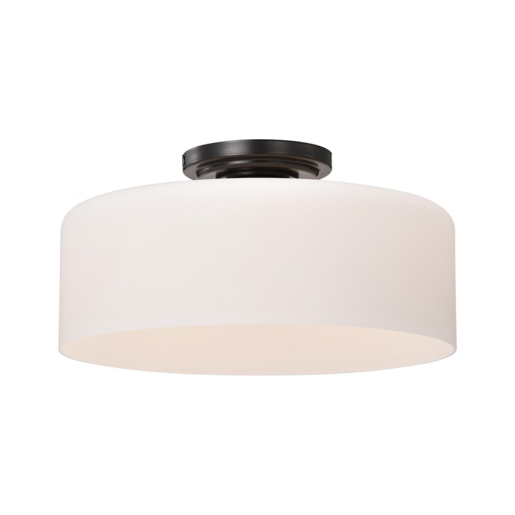 Warren 15" Semi-flush Mount, Gun Metal Finish