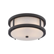 Willis 14" LED Outdoor Flush Mount, Black Finish