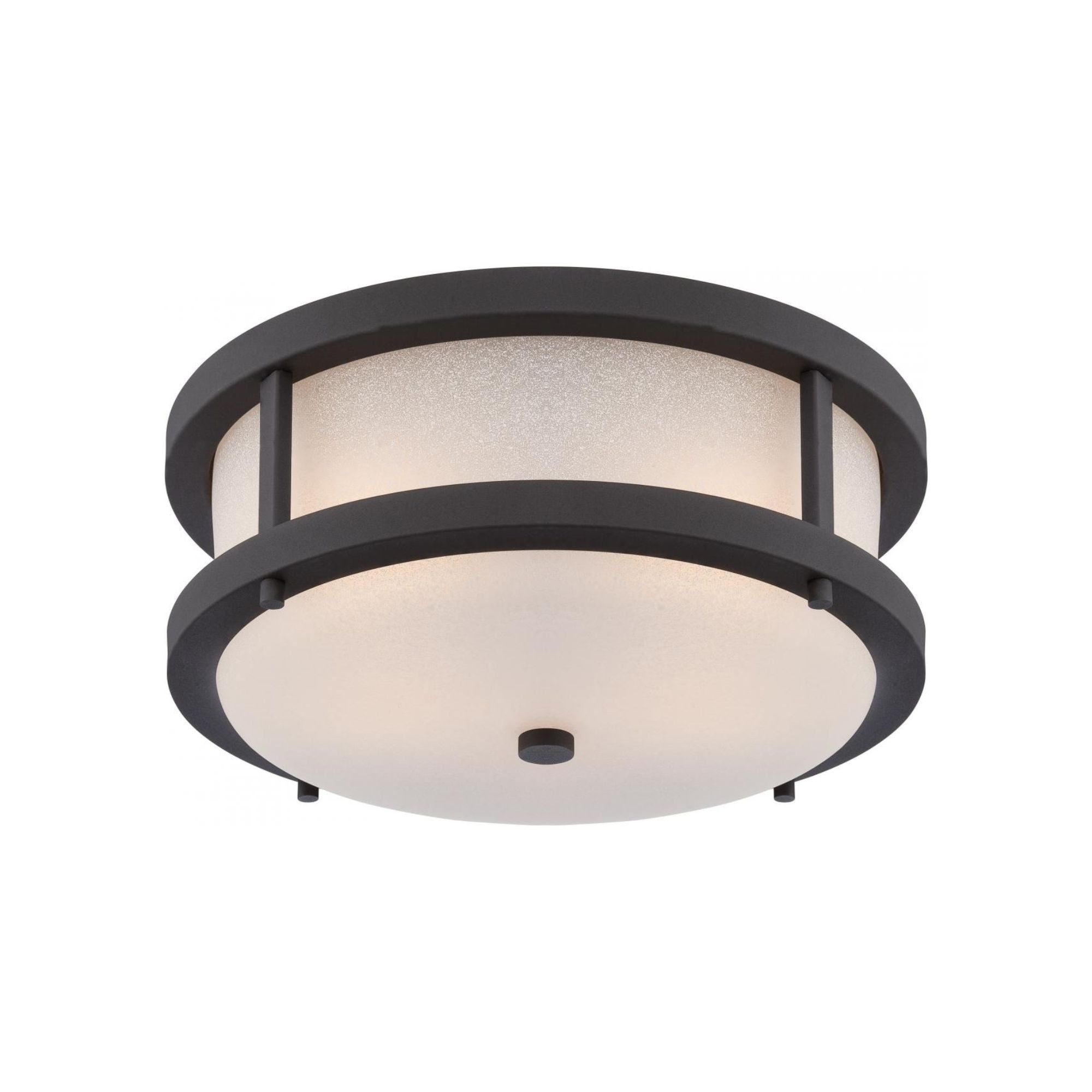 Willis 14" LED Outdoor Flush Mount, Black Finish