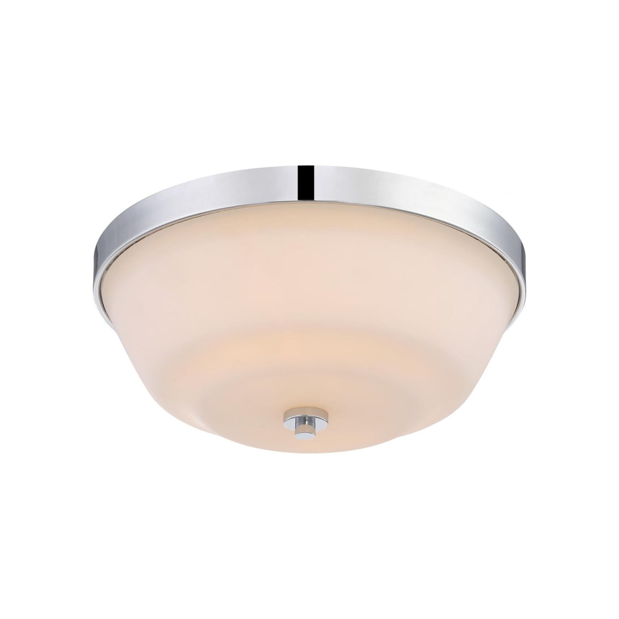 Willow 14" 2 Lights Flush Mount, Polished Nickel Finish