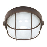 1 Light 10" Round Cage Bulkhead Light