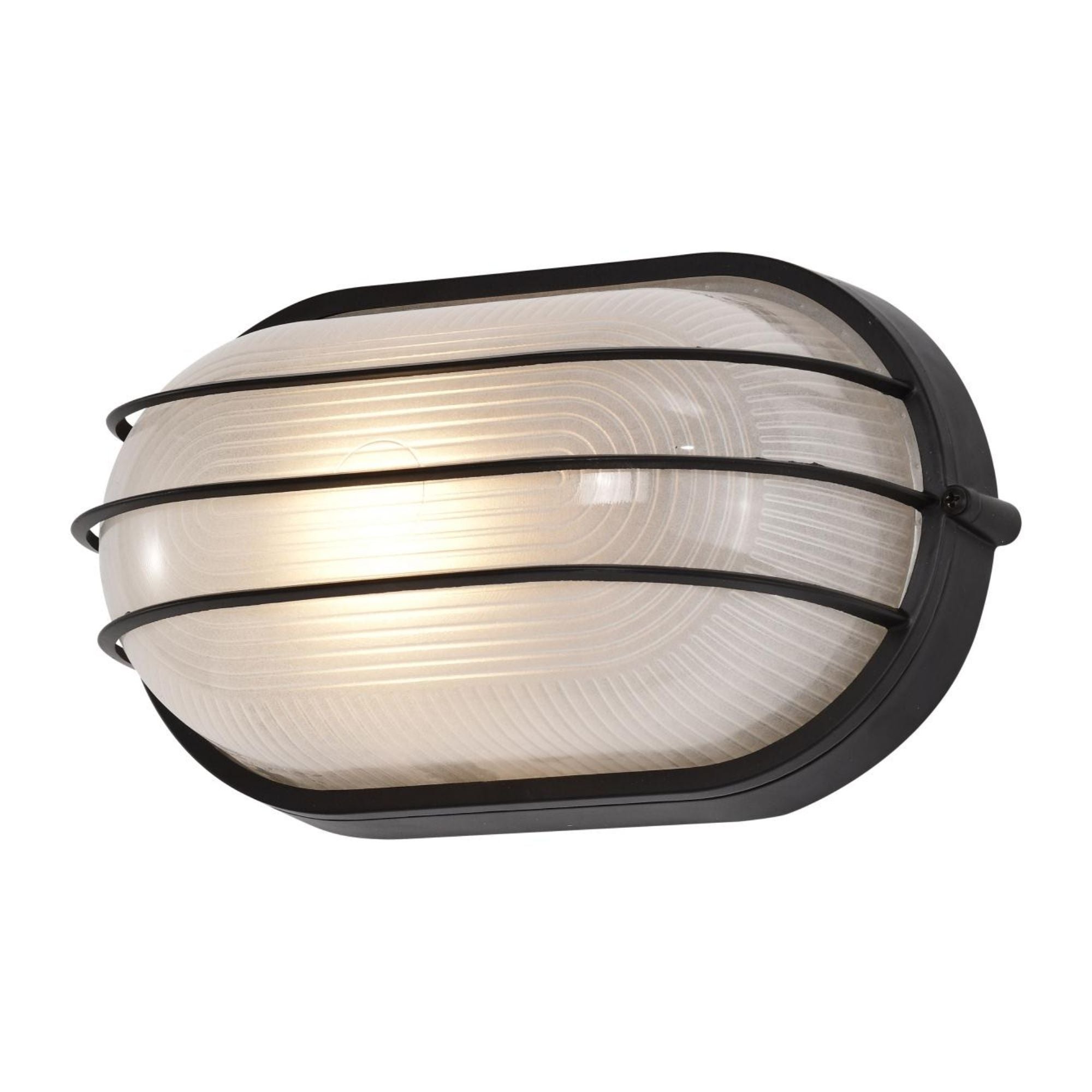 10" Oval Cage Bulkhead Sconce, Architectural Bronze - Bees Lighting