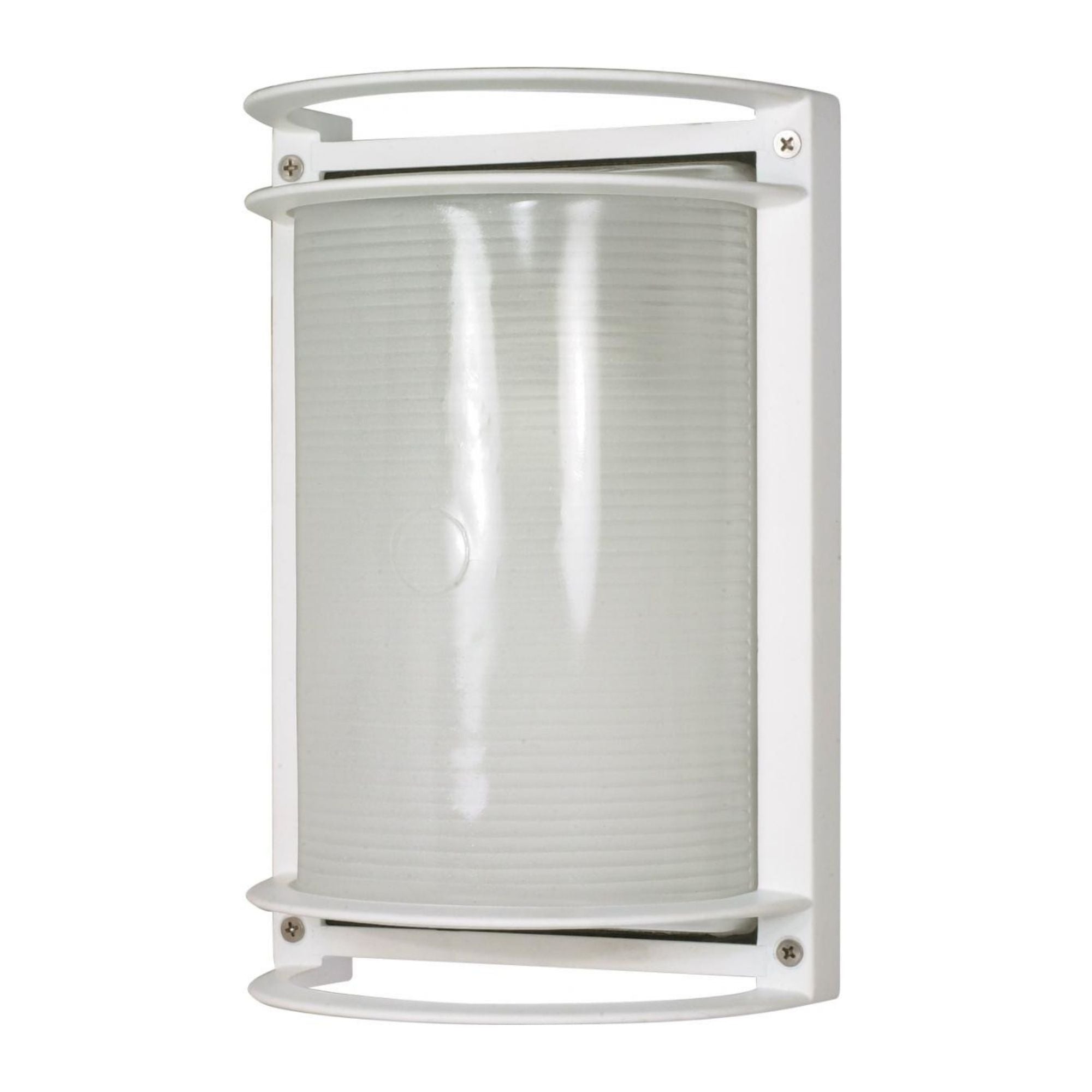 10" Rectangular Bulkhead Lantern, Semi Gloss White