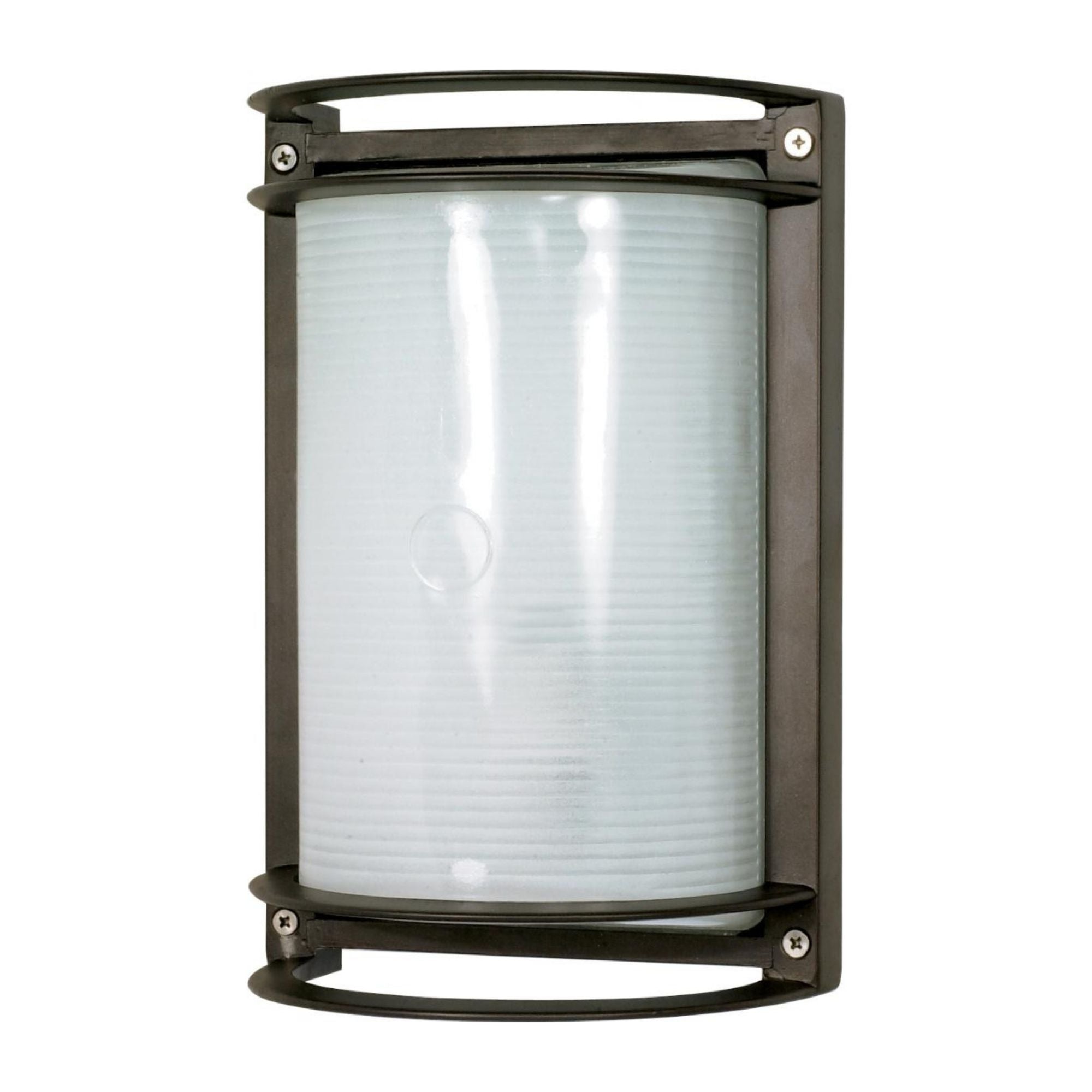 10" Rectangular Bulkhead Lantern, Architectural Bronze