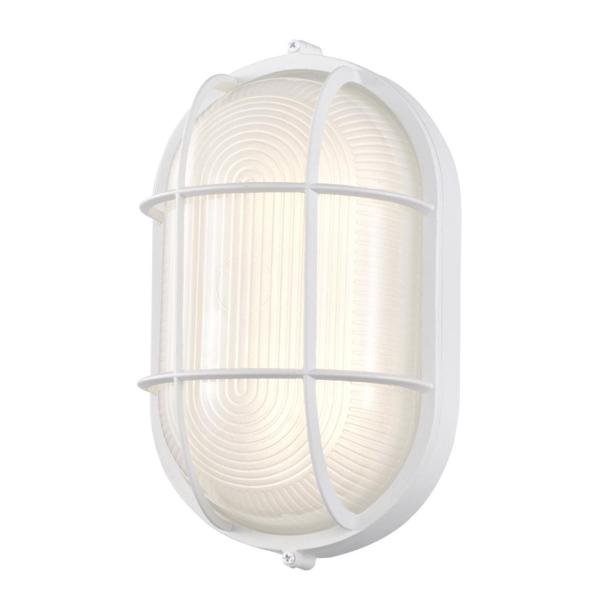 11" LED Oval Bulk Head Light, 1000 Lm, 3000K, White - Bees Lighting