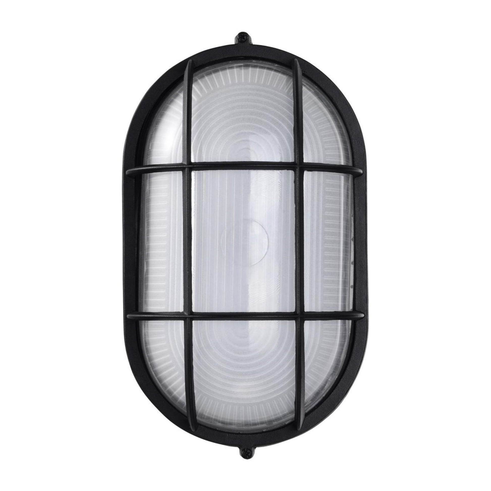 11" LED Oval Bulk Head Light, 1000 Lm, 3000K, Black - Bees Lighting