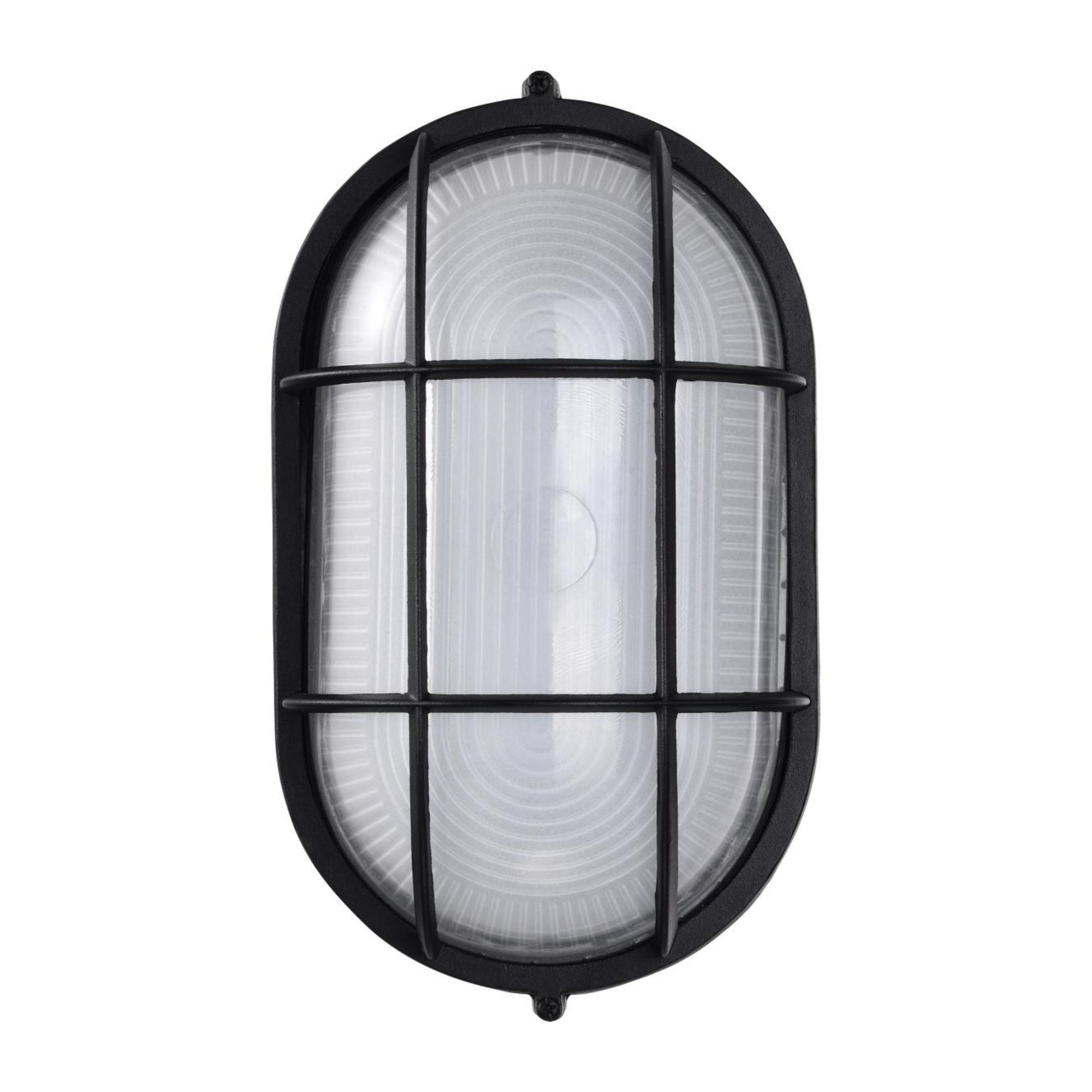 11" LED Oval Bulk Head Light, 1000 Lm, 3000K, Black - Bees Lighting