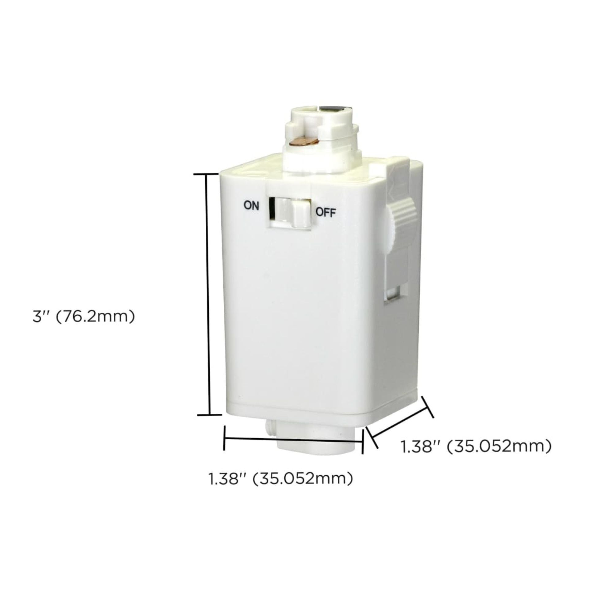 Pendant Track Adapter White Finish
