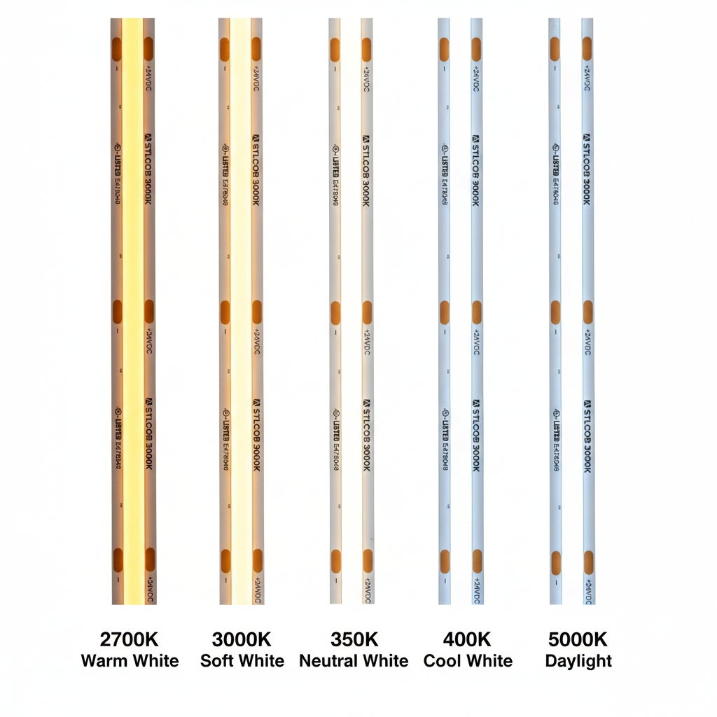 STL-COB — CCT Comparison 2700K to 5000K