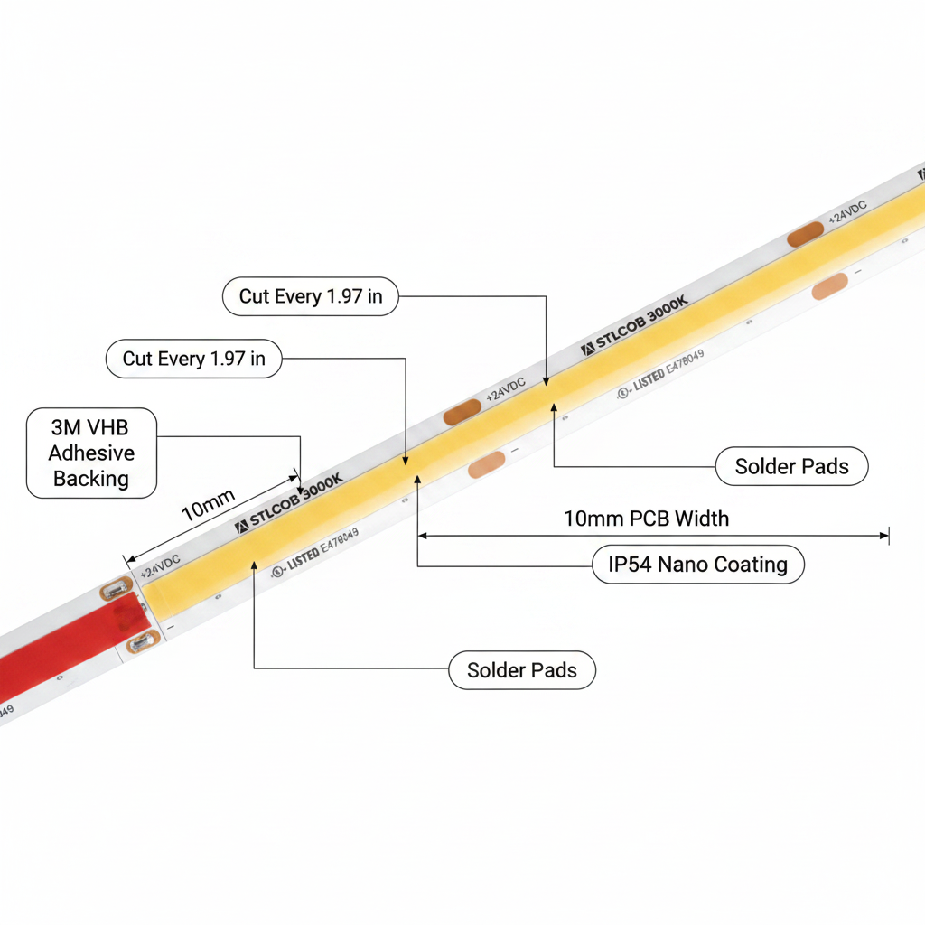 STL-COB — Technical Detail Shot with Callout Annotations