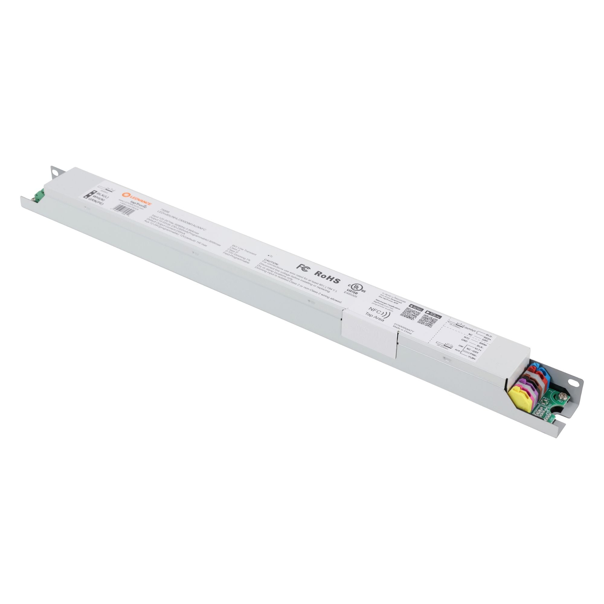 LEDVANCE Sylvania 75898 tapTronic NFC LED Driver 85W Linear 2300mA Programmable 0-10V
