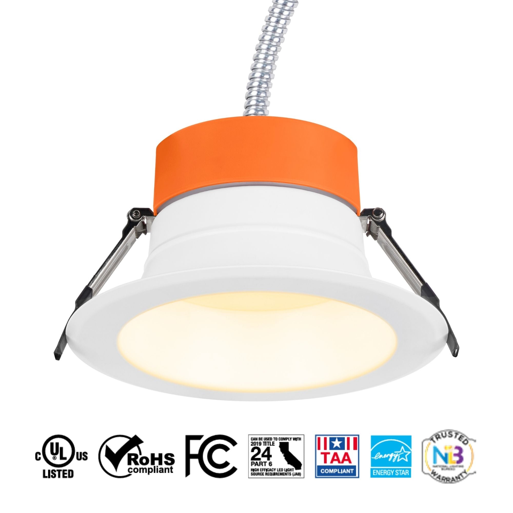 Sylvania 67686 6 in. Open Deep Regressed Downlight 9W 900 Lumens Selectable CCT 120-277V