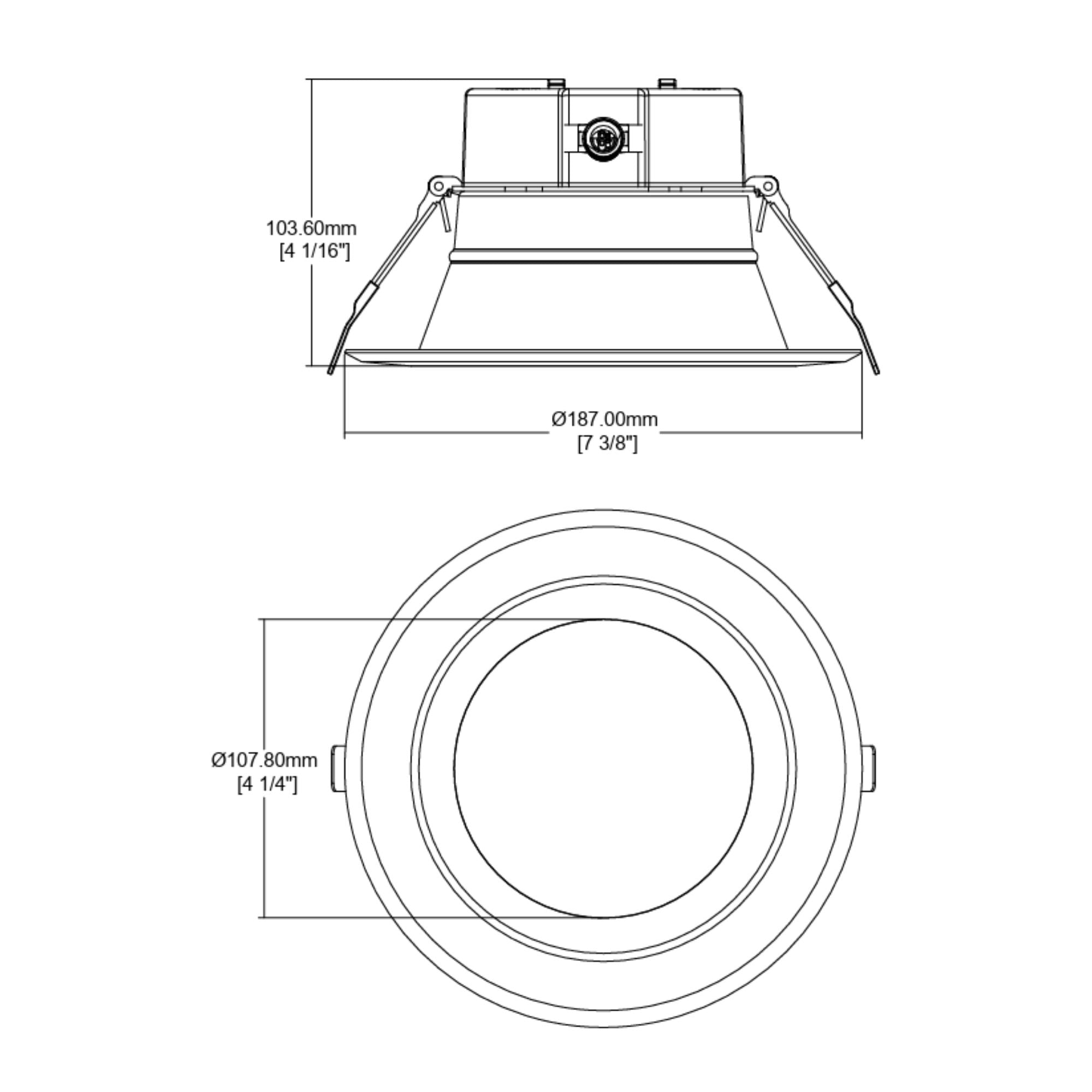 Sylvania 67686 6 in. Open Deep Regressed Downlight 9W 900 Lumens Selectable CCT 120-277V