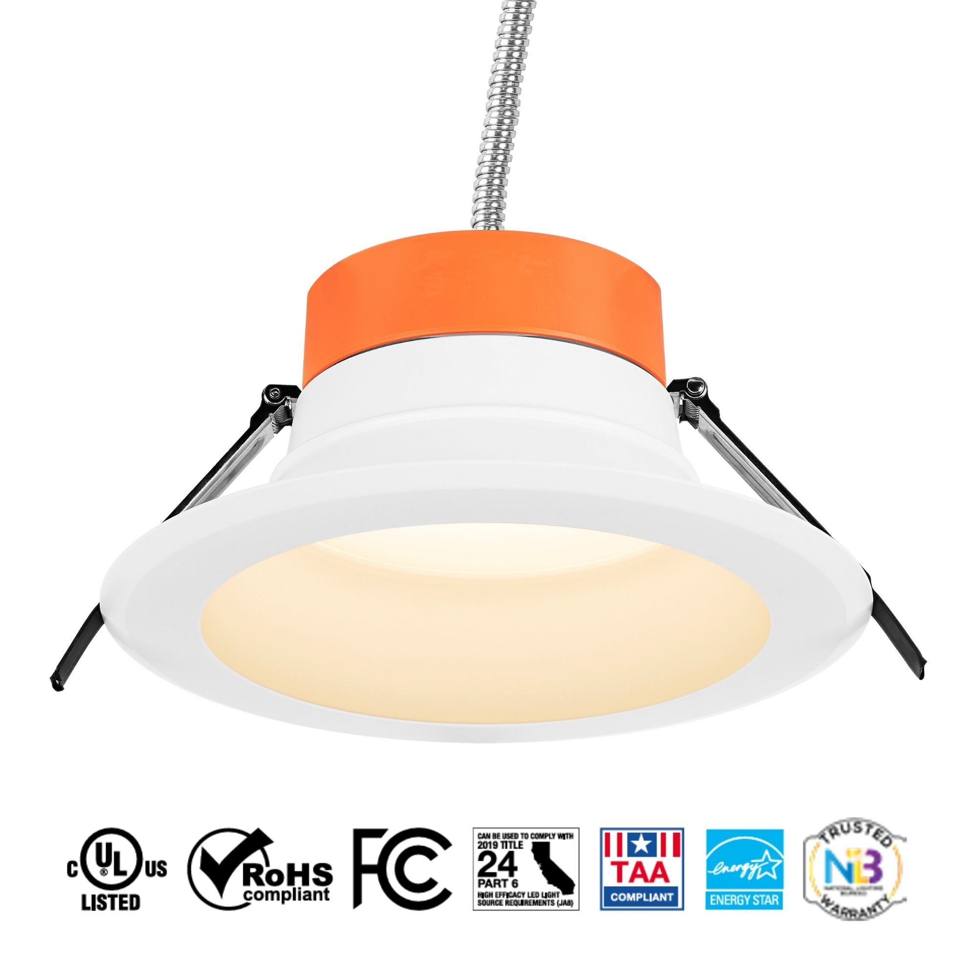 Sylvania 67693 8 in. Open Deep Regressed Downlight 30W 3500 Lumens Selectable CCT 120-347V