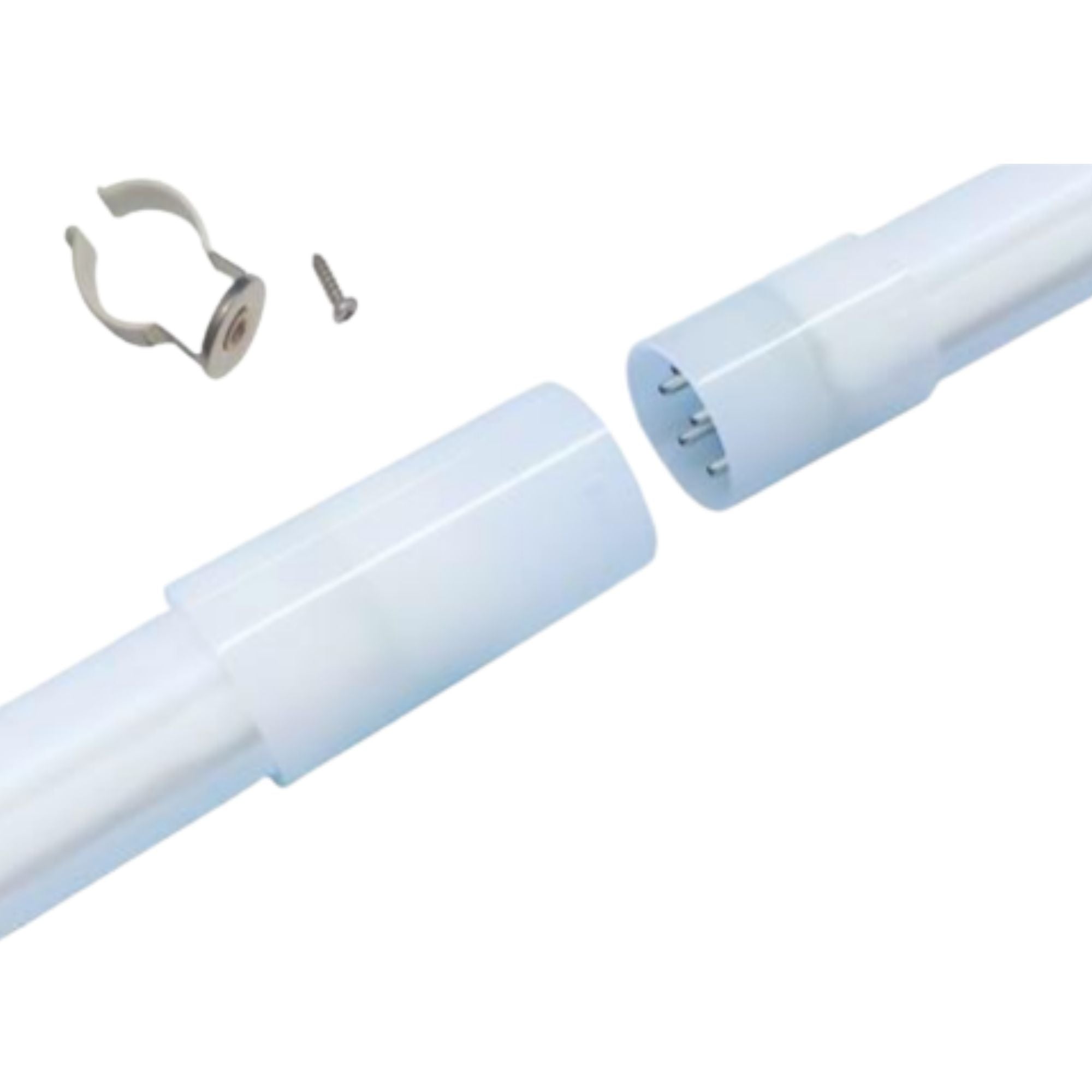 Two-piece 8ft LED T8 Lamp, 36W, 4400lm, 5000K, FA8, Ballast Bypass, Double End