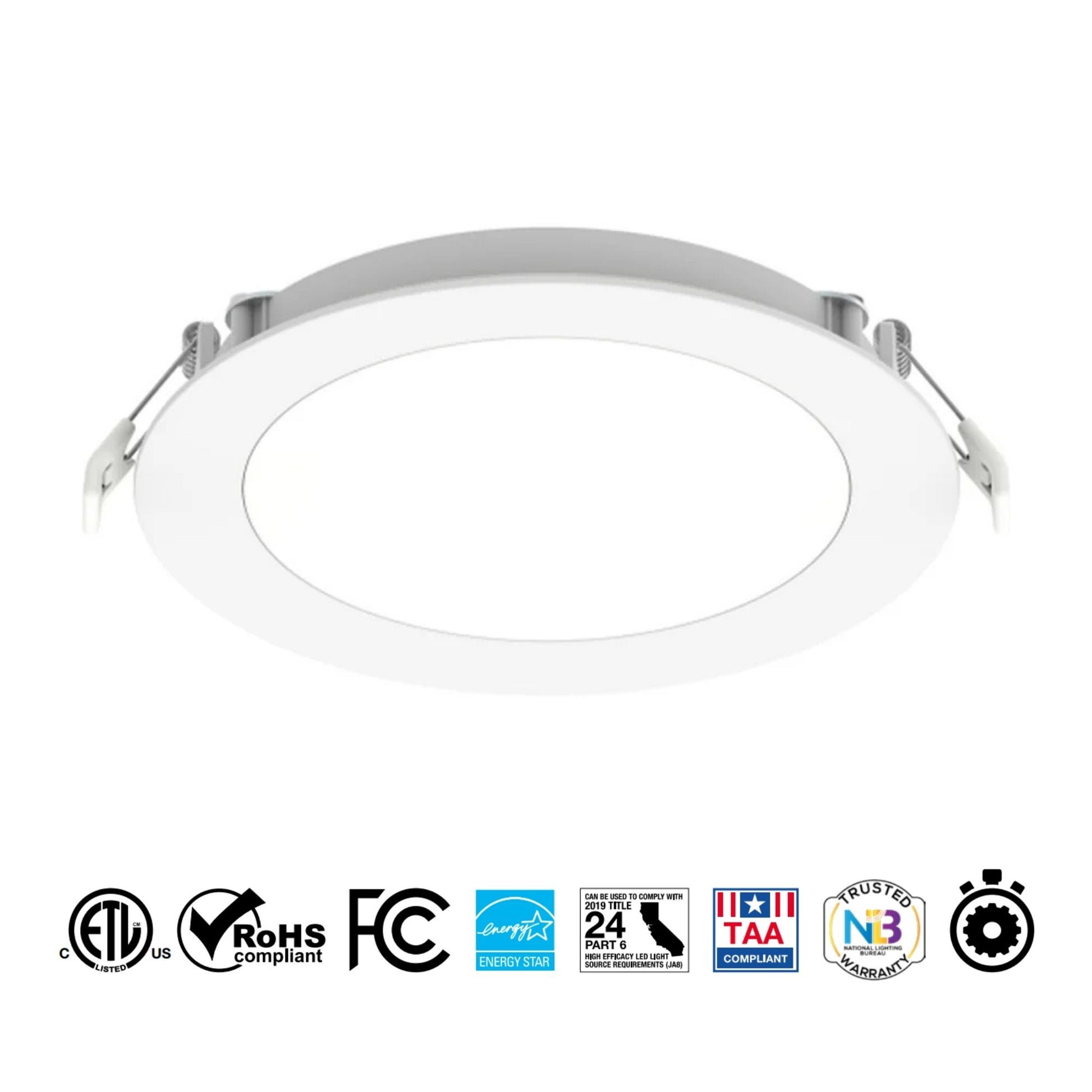 Microdisk 6" LED Canless Downlight, 1200 Lumens, 5-CCT, 120V - Bees Lighting