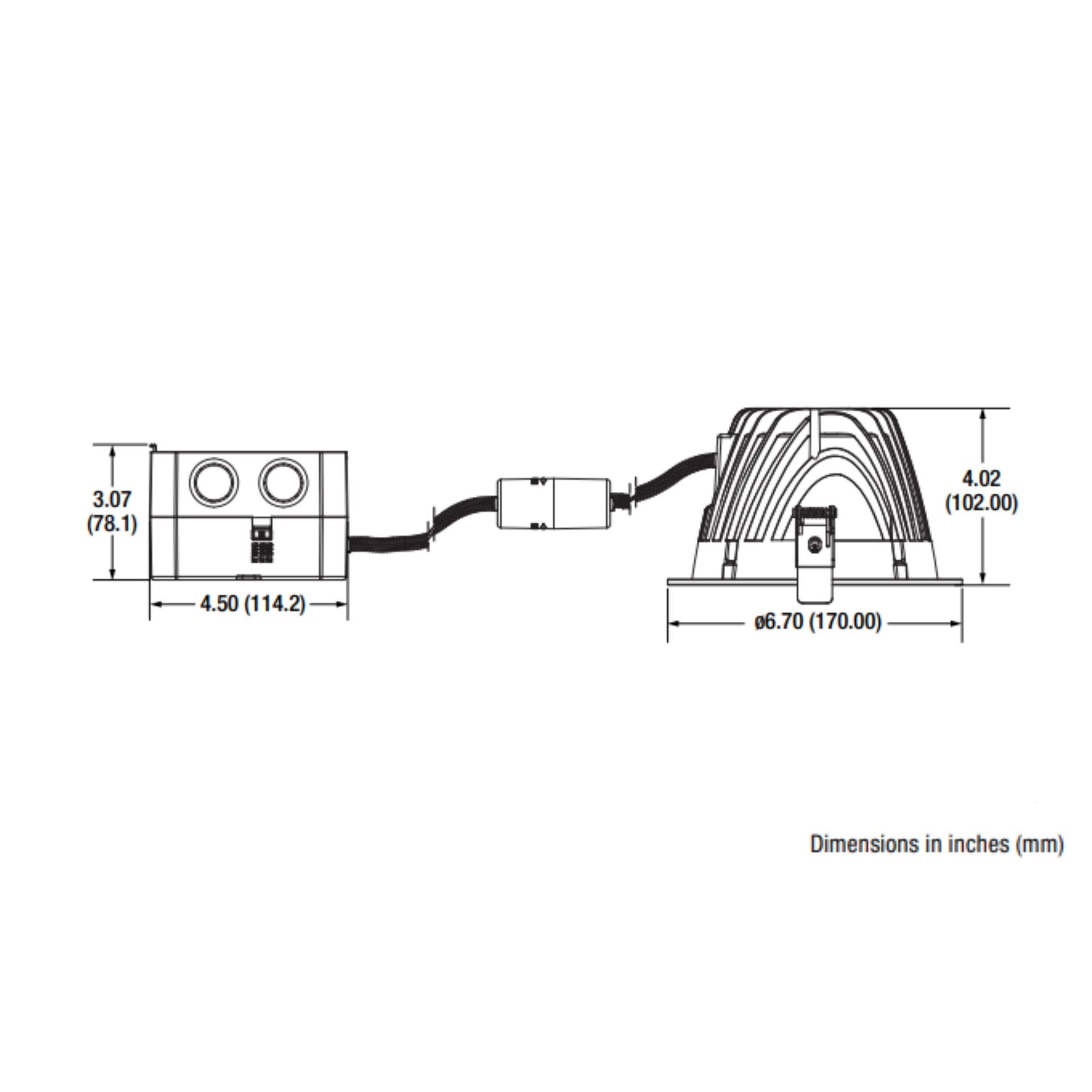 Hi-Performance 6" Commercial Downlight, 1100 Lm, 4000K, 0-10V Dim, 120-277V - Bees Lighting