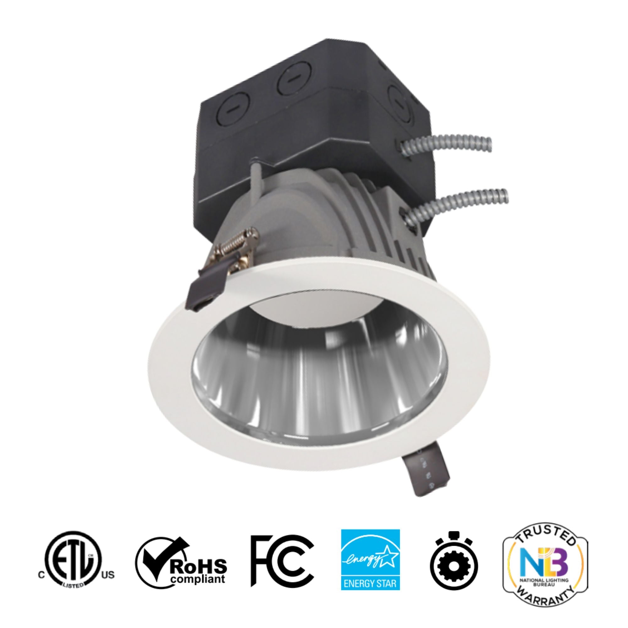 Hi-Performance 6" Commercial Downlight, 1500 Lm, 4000K, 0-10V Dim, 120-277V - Bees Lighting