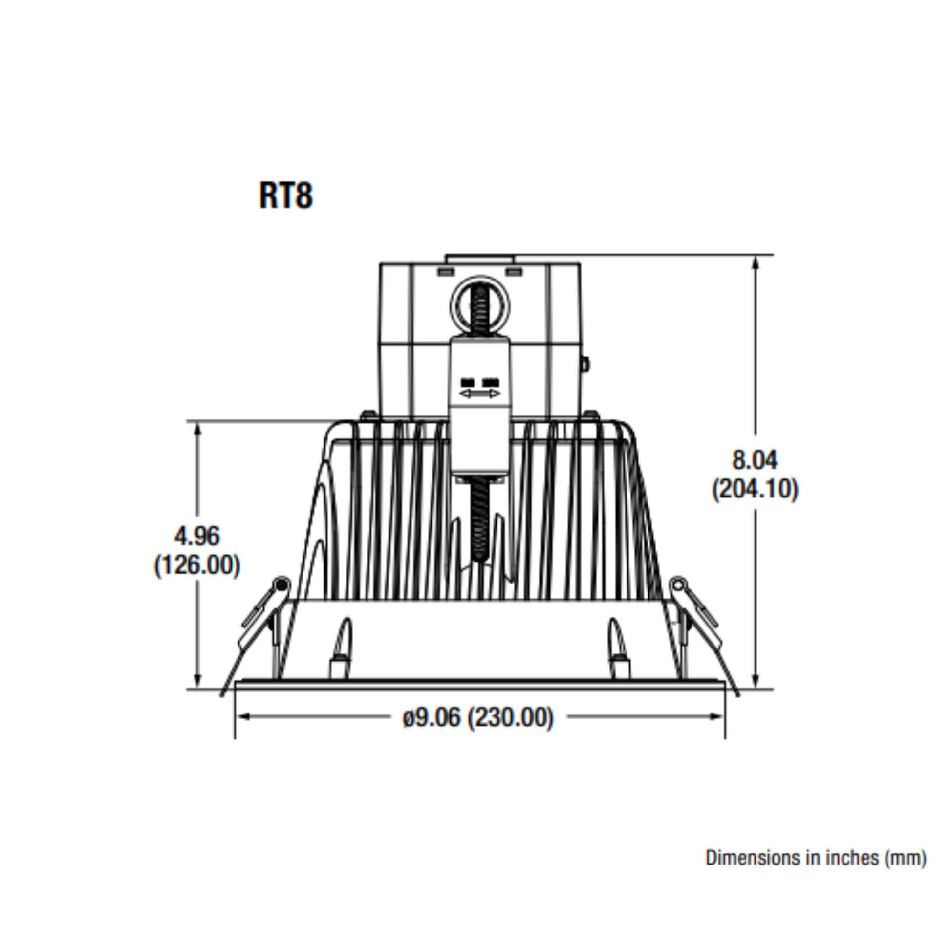 Hi-Performance 8" Commercial Downlight, 2000 Lm, 4000K, 0-10V Dim, 120-277V - Bees Lighting