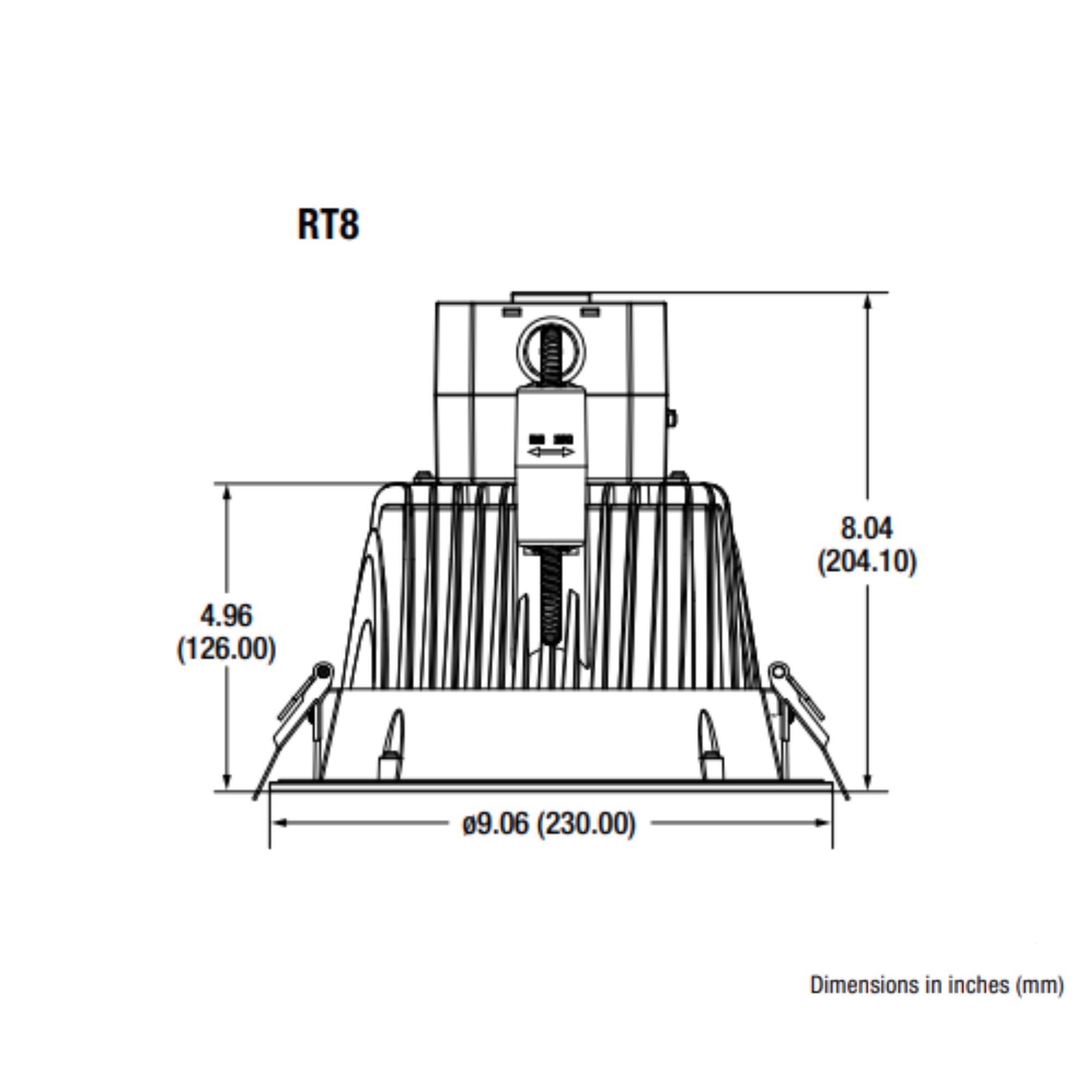 Hi-Performance 8" Commercial Downlight, 2000 Lm, 4000K, 0-10V Dim, 120-277V - Bees Lighting