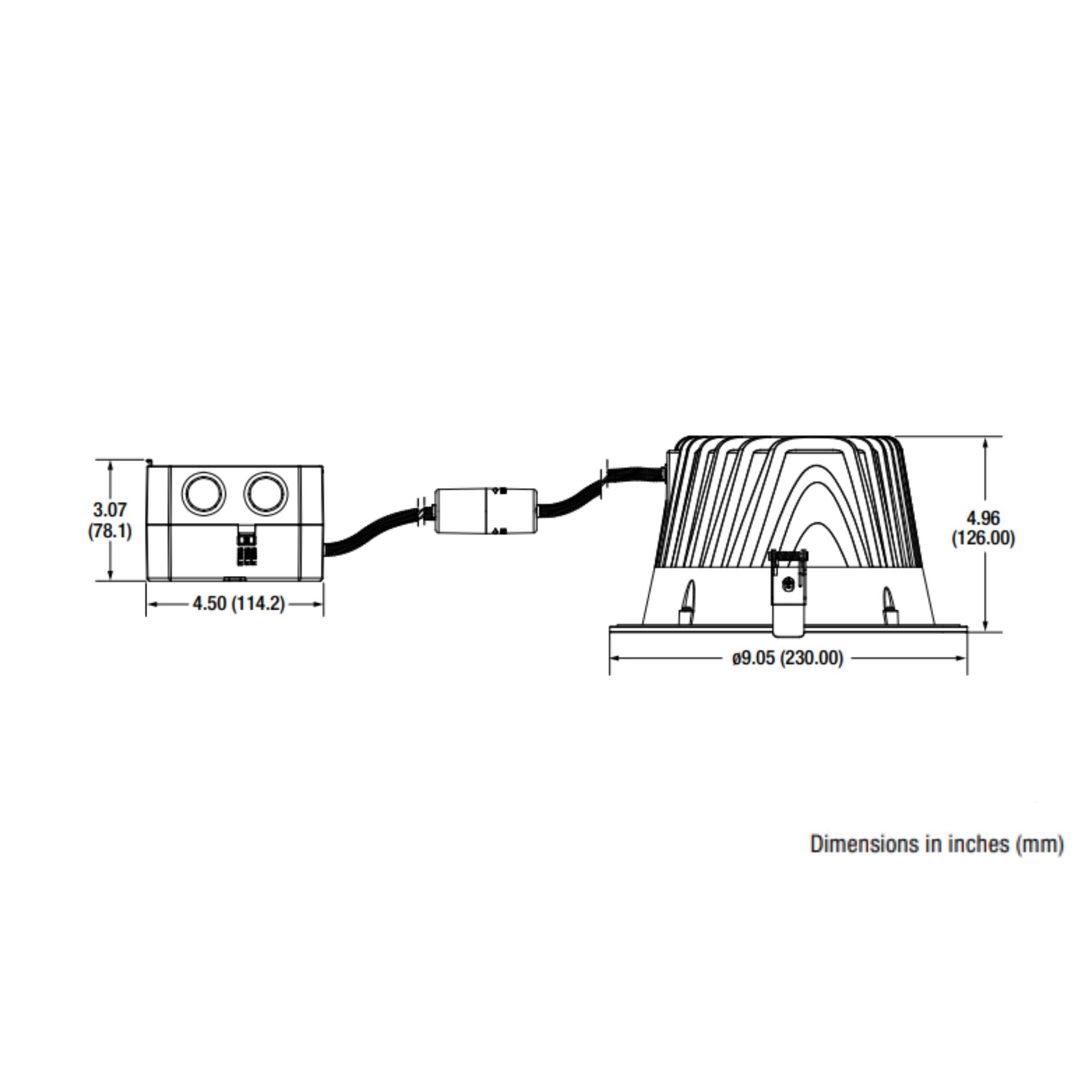 Hi-Performance 8" Commercial Downlight, 5000 Lm, 4000K, 0-10V Dim, 120-277V