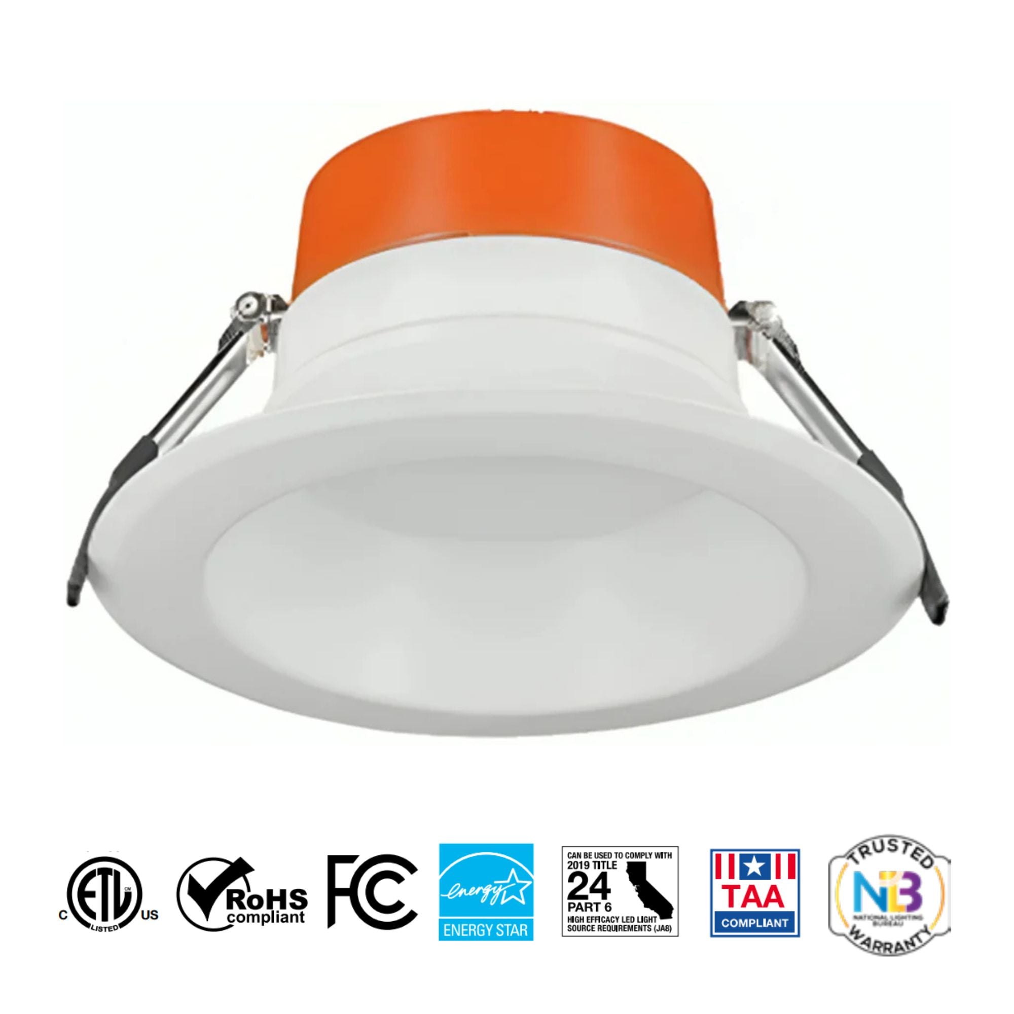 8" LED Commercial Downlight, 3300 Lm, Field Adjustable 4-CCT, 120-277V