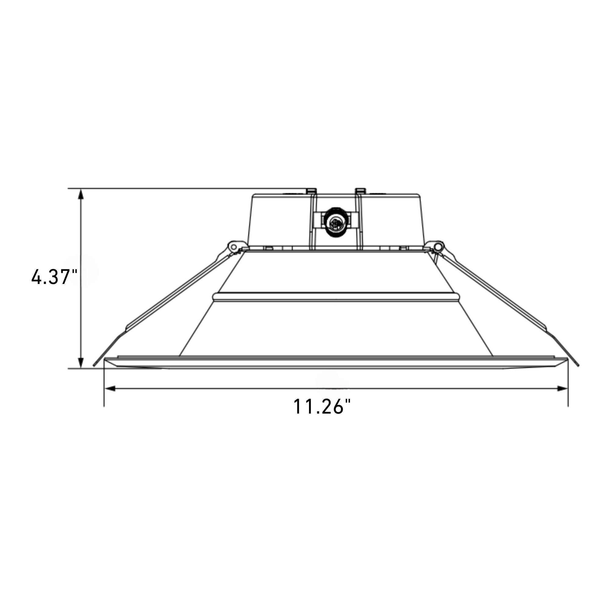 10" LED Commercial Downlight, 4000 Lm, Field Adjustable 4-CCT, 120-277V