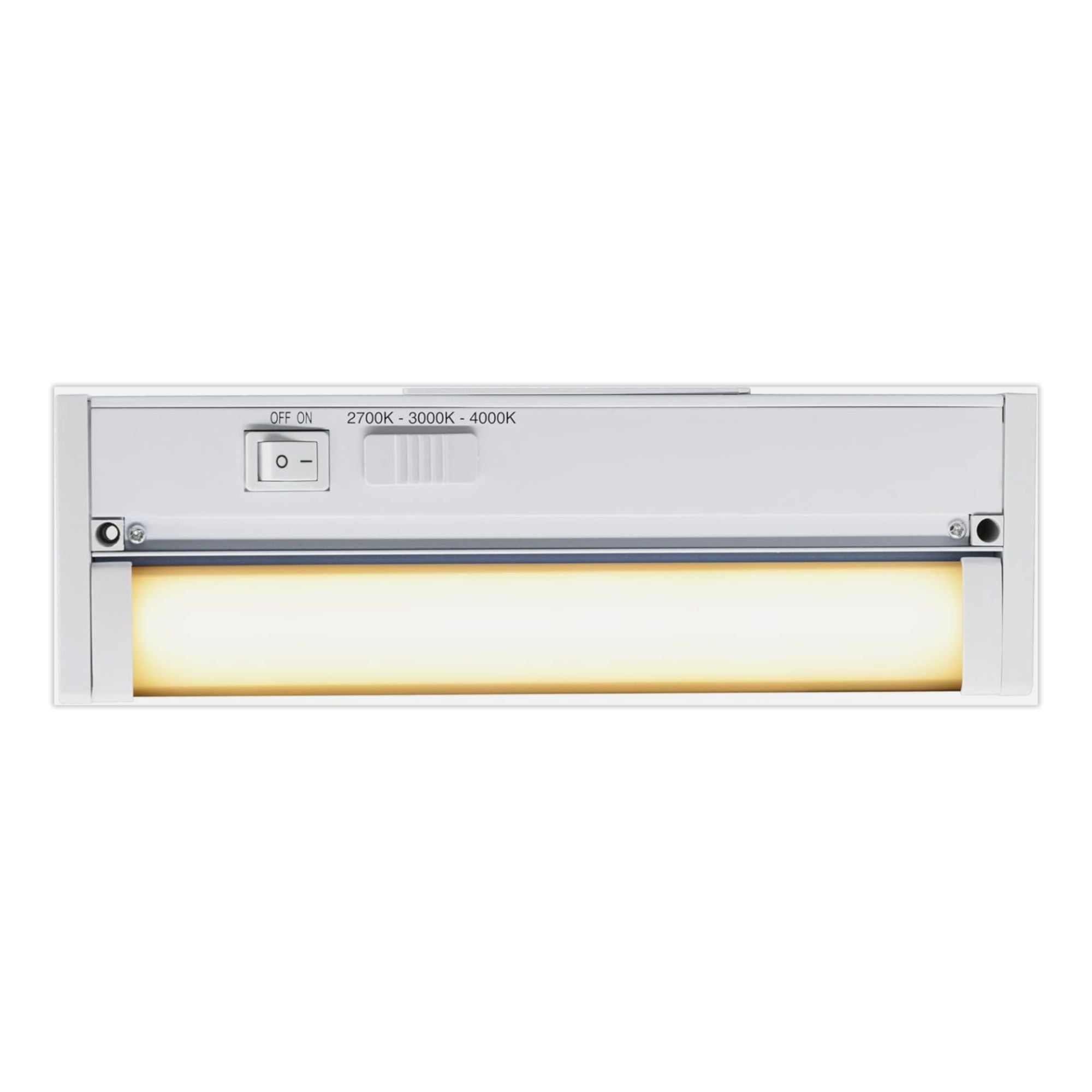 10 Inch Under Cabinet LED Light with Tilting Lens, 450 Lumens, Selectable CCT, 120V