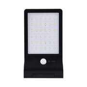 LED Solar Flood Light, 600 Lumens, 5000K, Surface Mount, Black