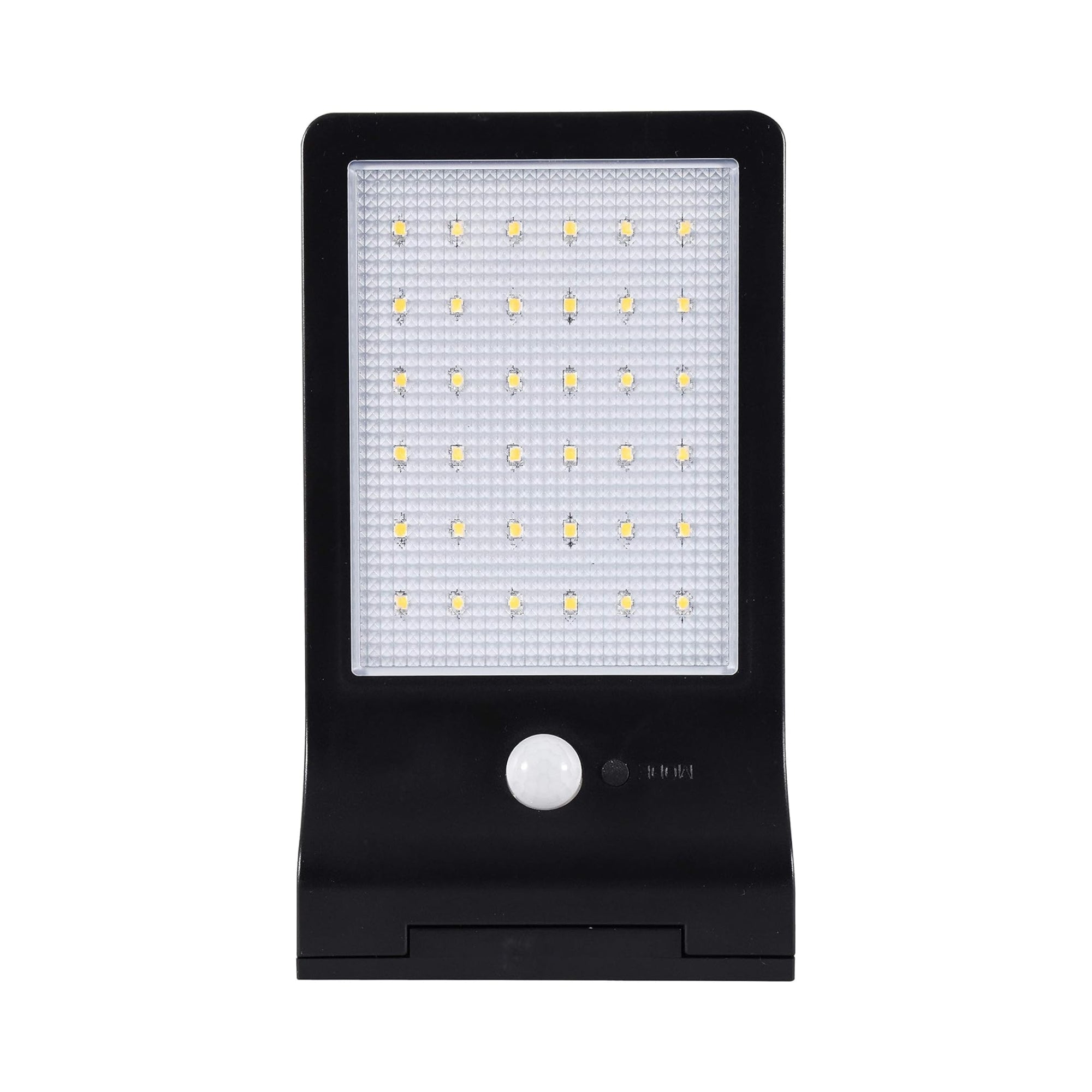 LED Solar Flood Light, 600 Lumens, 5000K, Surface Mount, Black