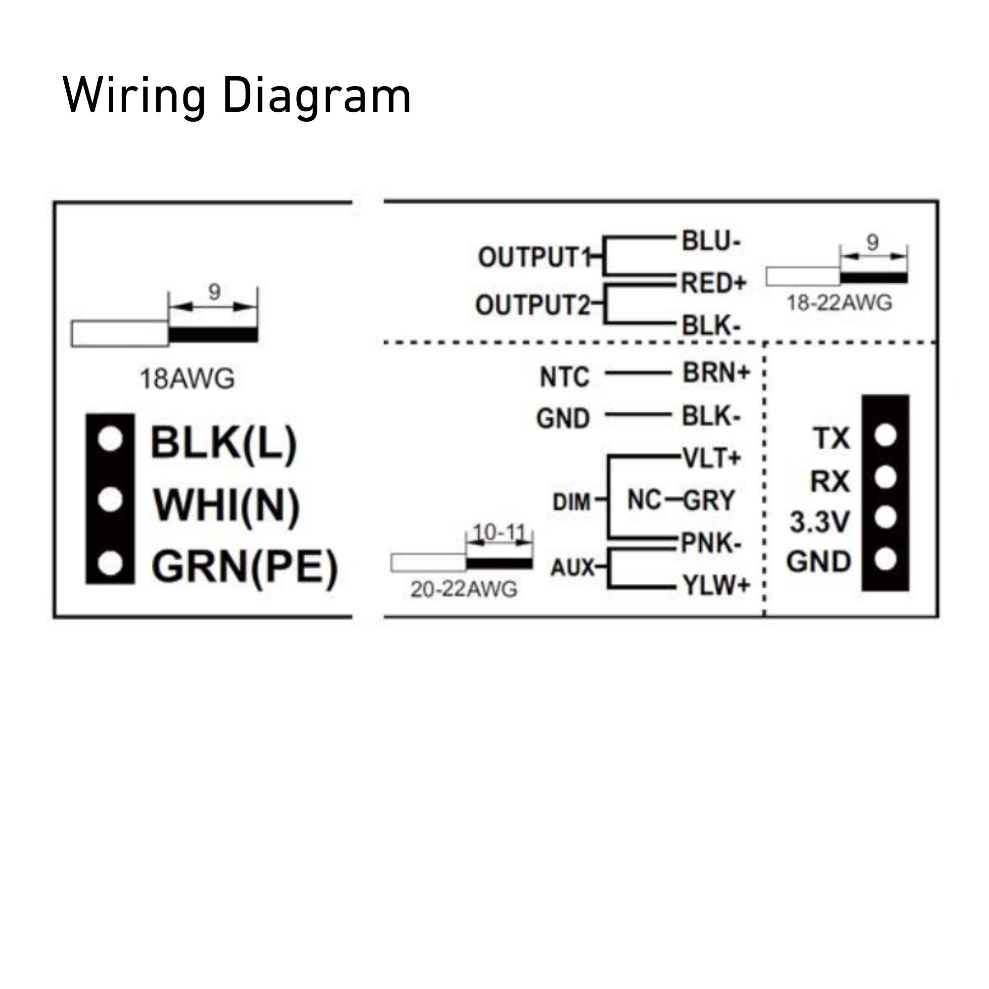 tapTronic Linear NFC 2-Channel LED Driver, 55W, 140-1400mA, 5-88 VDC, 120-347V - Bees Lighting