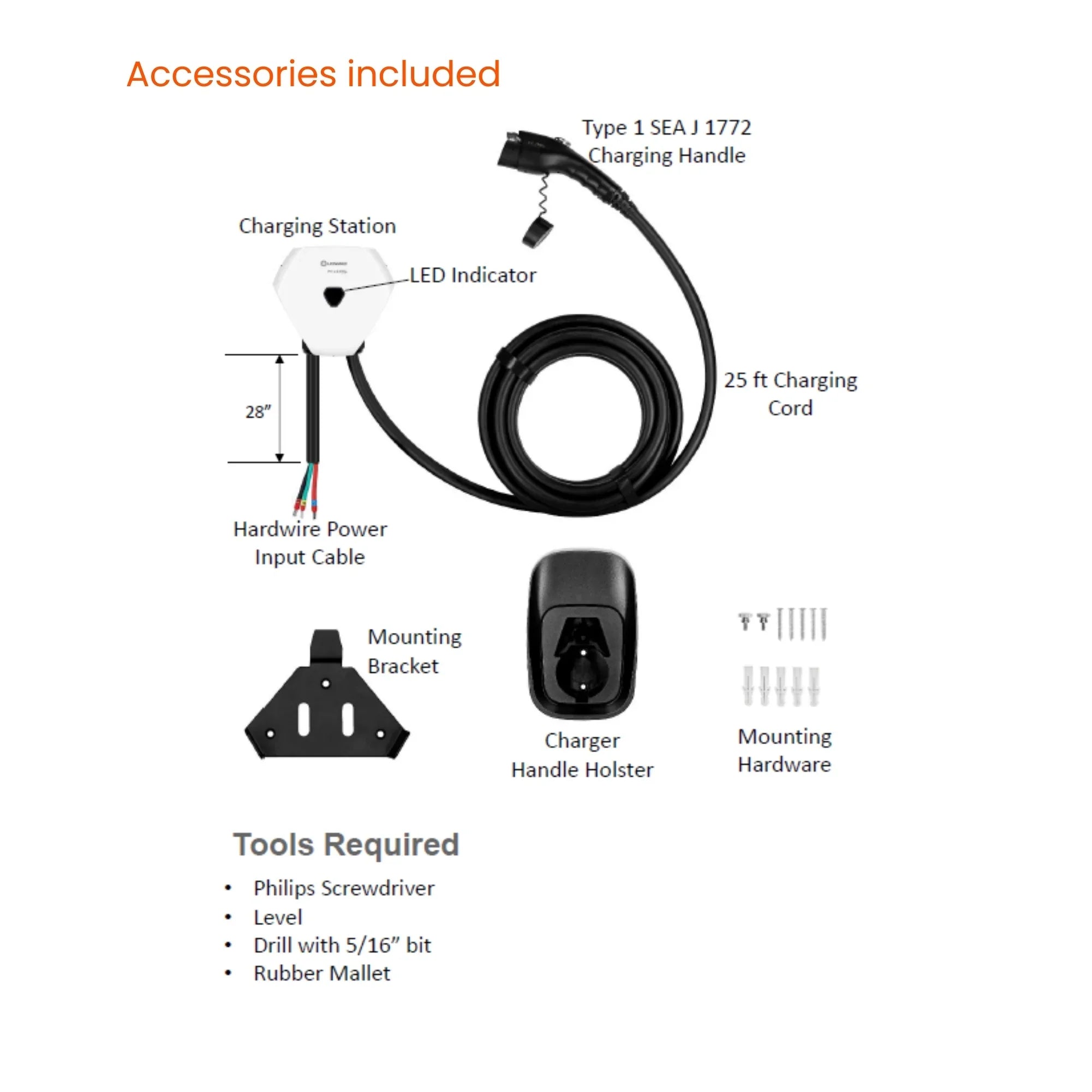 LEDVANCE PHASE EV 48 Amp Level 2 Residential Charging Station - WiFi Enabled Smart EV Charger